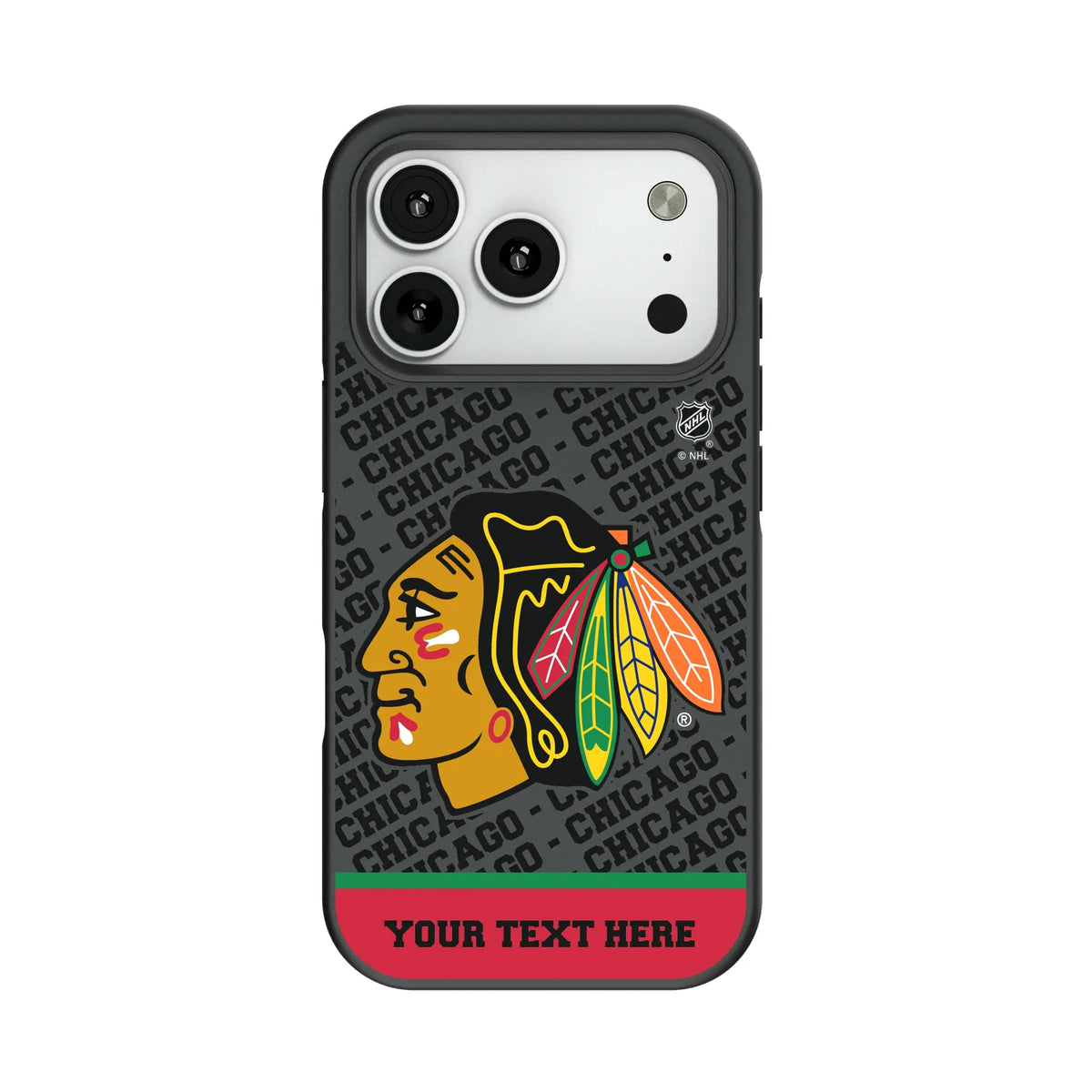 Chicago Blackhawks Personalized EndZone Plus Bump Phone Case for Apple iPhone