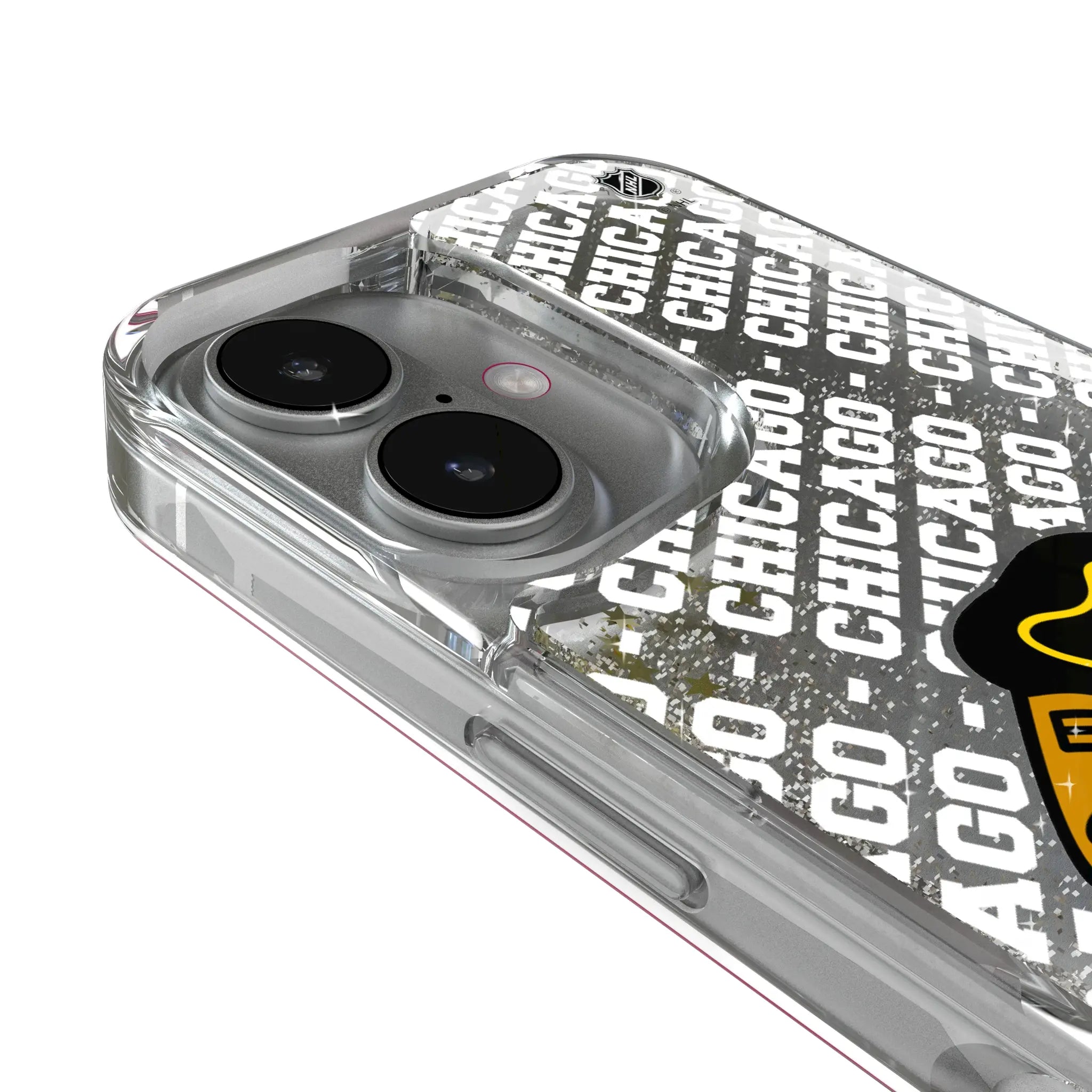 Chicago Blackhawks Personalized EndZone Plus iPhone Glitter Phone Case for Apple iPhone - Detail