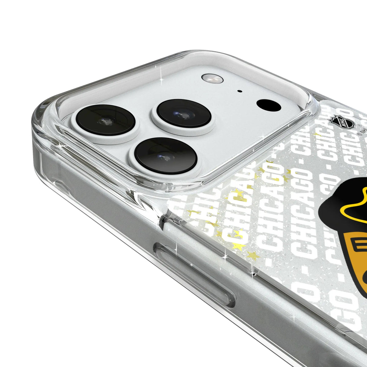 Chicago Blackhawks Personalized EndZone Plus iPhone Glitter Phone Case for Apple iPhone - Detail#Device_iPhone 18 Pro