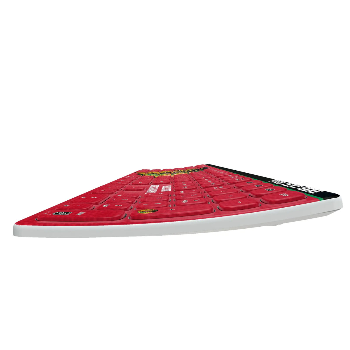 Chicago Blackhawks Personalized Endzone Solid KKB605 Curved Wireless Keyboard