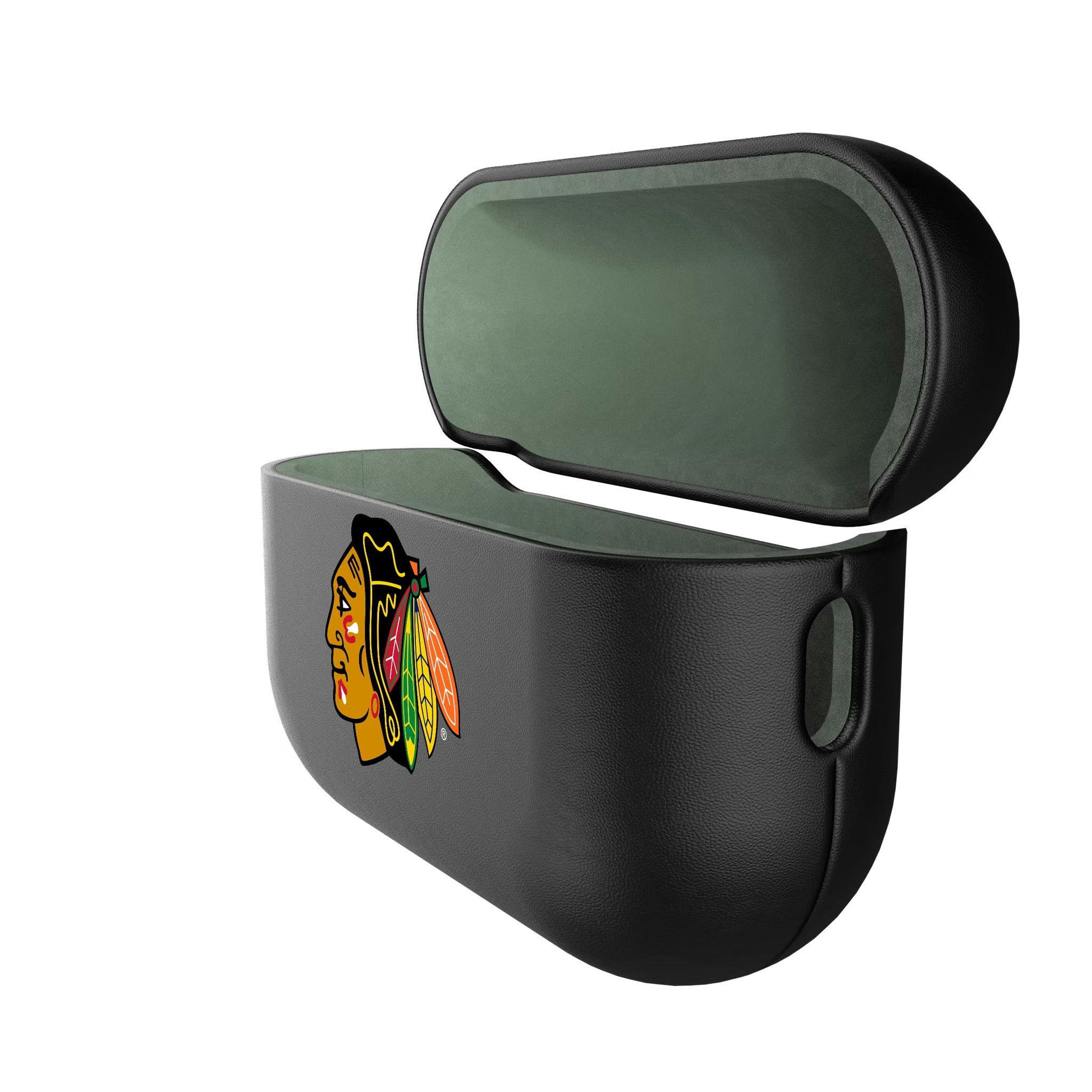 Chicago Blackhawks Personalized Insignia AirPods AirPod Case Cover - Isometric View#Device_AirPods Pro 2nd Gen