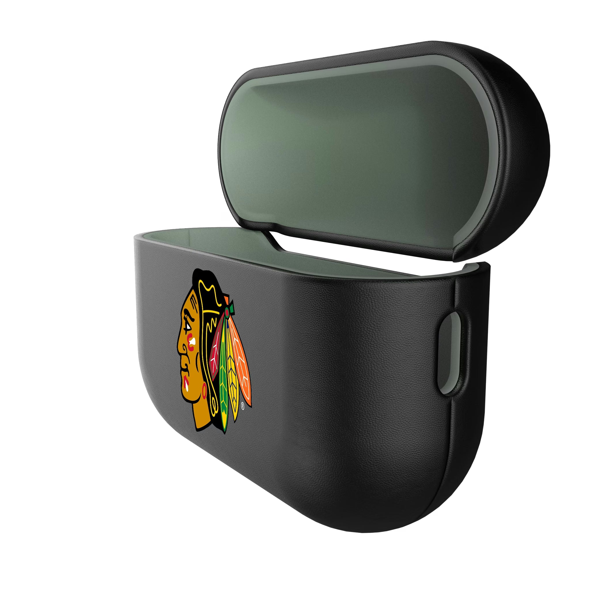 Chicago Blackhawks Personalized Insignia AirPods AirPod Case Cover - Isometric View#Device_AirPods Pro 3