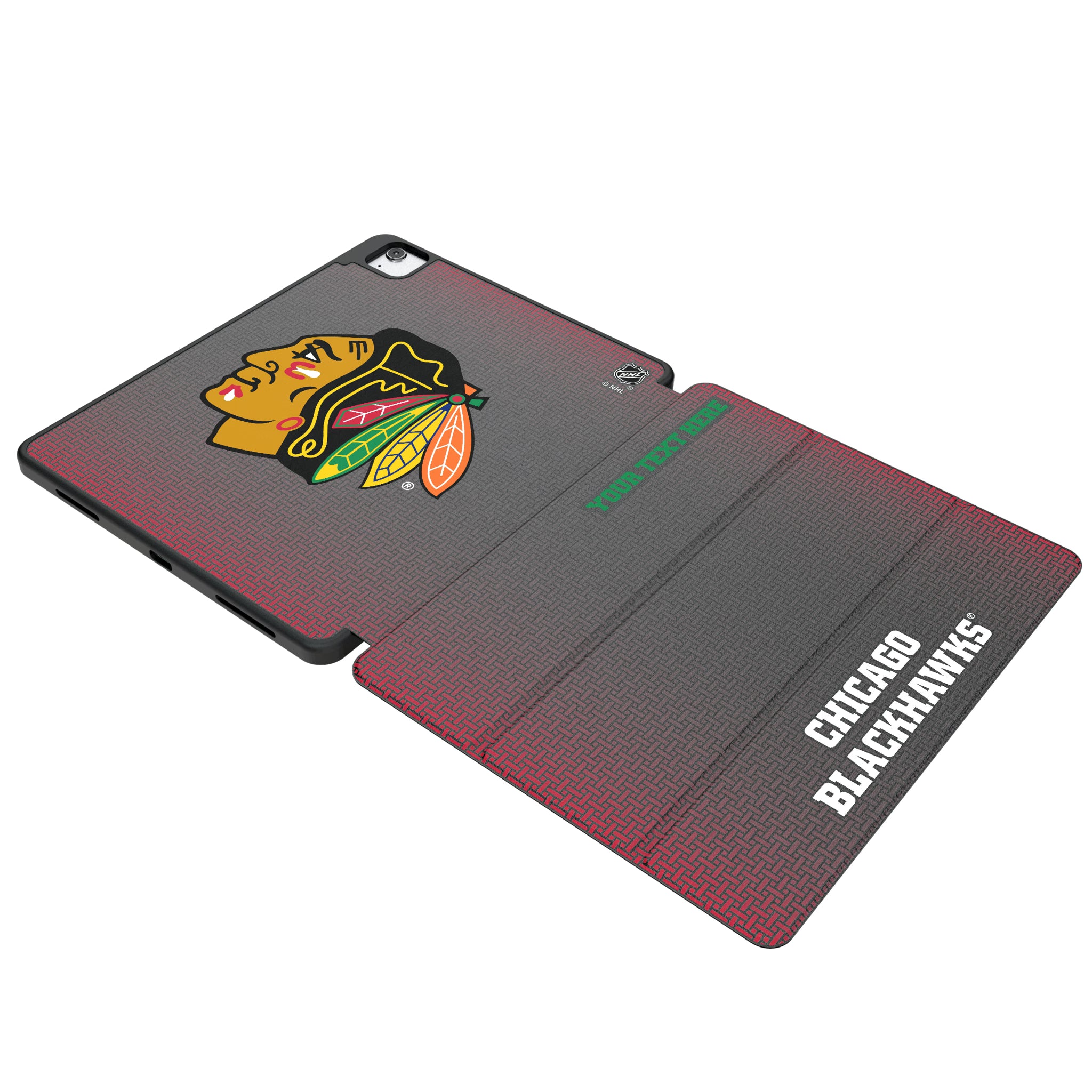 Chicago Blackhawks Personalized Linen iPad Tablet Case for Apple iPad