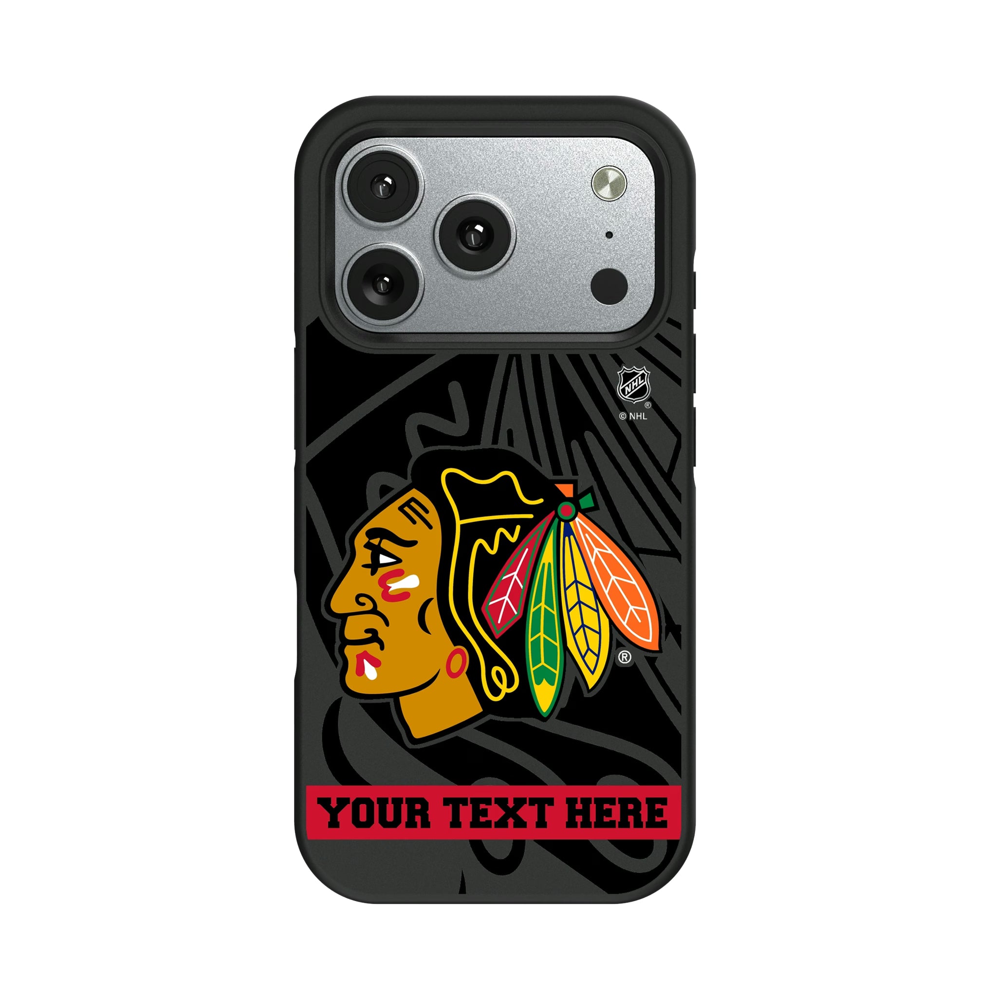Chicago Blackhawks Personalized Tilt iPhone Bump Phone Case for Apple iPhone#Device_iPhone 17 Pro