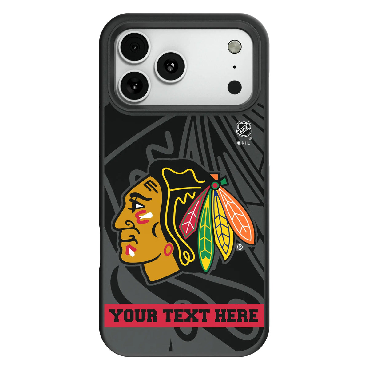 Chicago Blackhawks Personalized Tilt Bump Phone Case for Apple iPhone