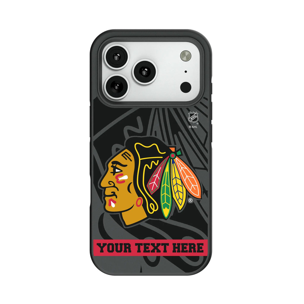Chicago Blackhawks Personalized Tilt Bump Phone Case for Apple iPhone
