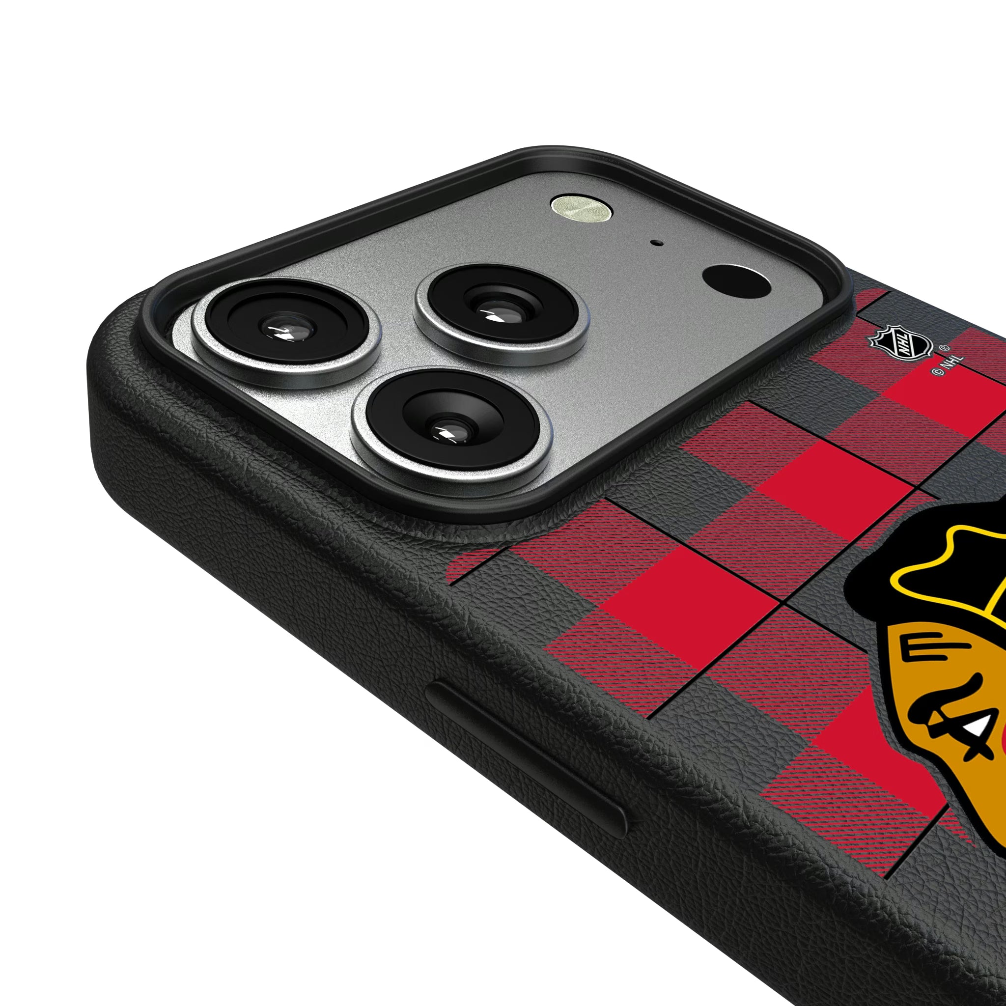Chicago Blackhawks Plaid iPhone MagSafe Compatible Phone Case for Apple iPhone - Detail#Device_iPhone 17 Pro