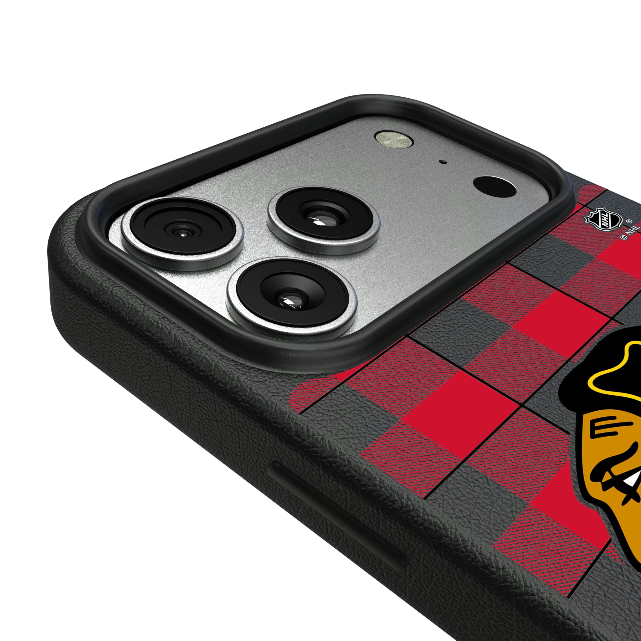 Chicago Blackhawks Plaid iPhone MagSafe Compatible Phone Case for Apple iPhone - Detail#Device_iPhone 17 Pro Max