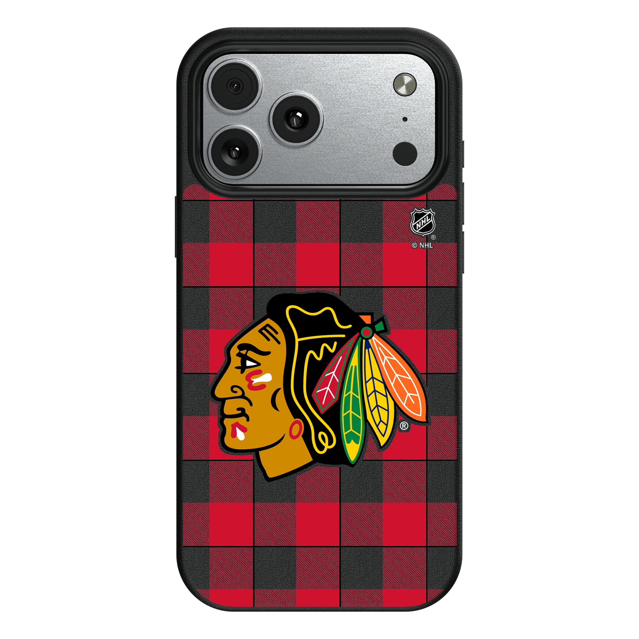 Chicago Blackhawks Plaid iPhone MagSafe Compatible Phone Case for Apple iPhone#Device_iPhone 17 Pro Max