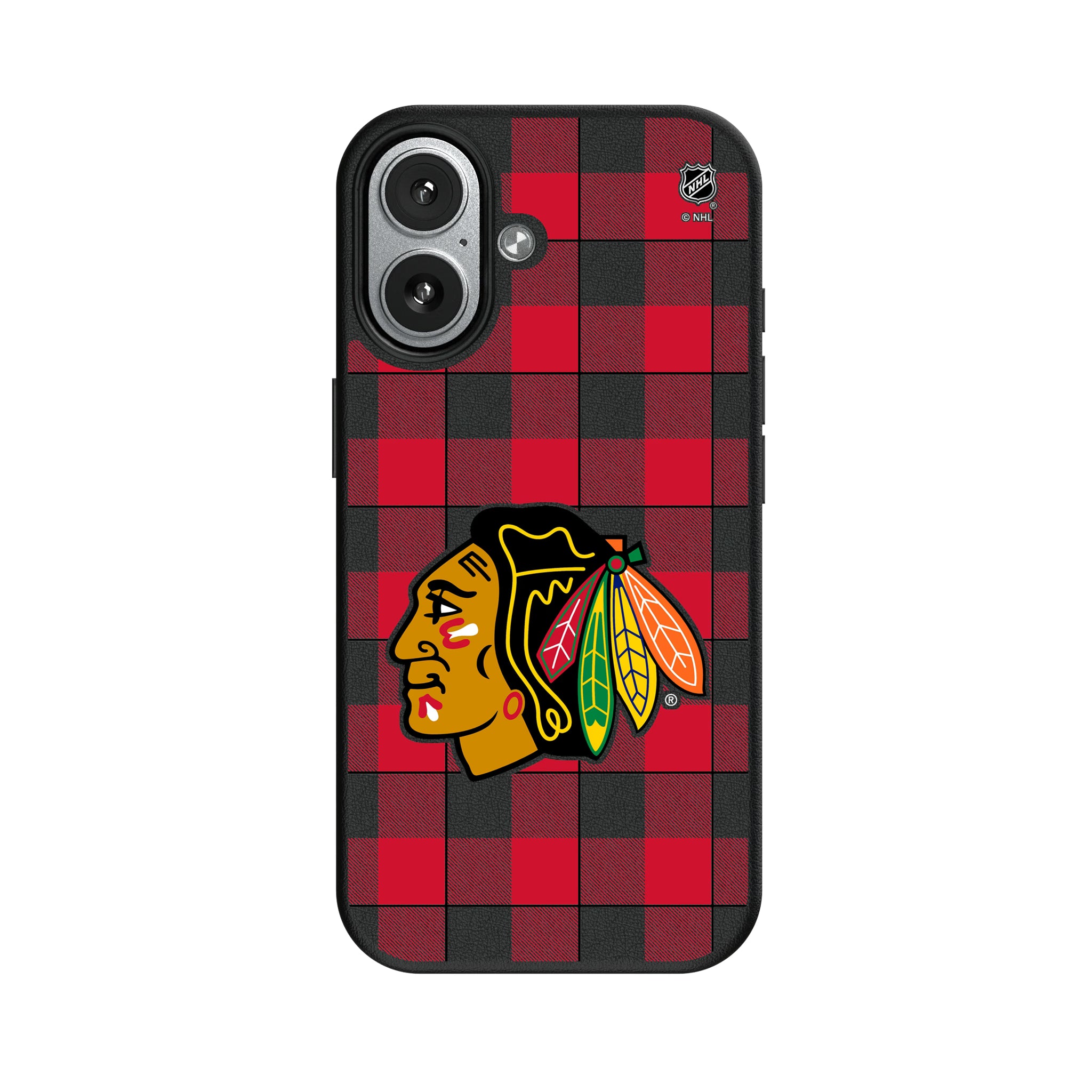 Chicago Blackhawks Plaid iPhone MagSafe Compatible Phone Case for Apple iPhone#Device_iPhone 17