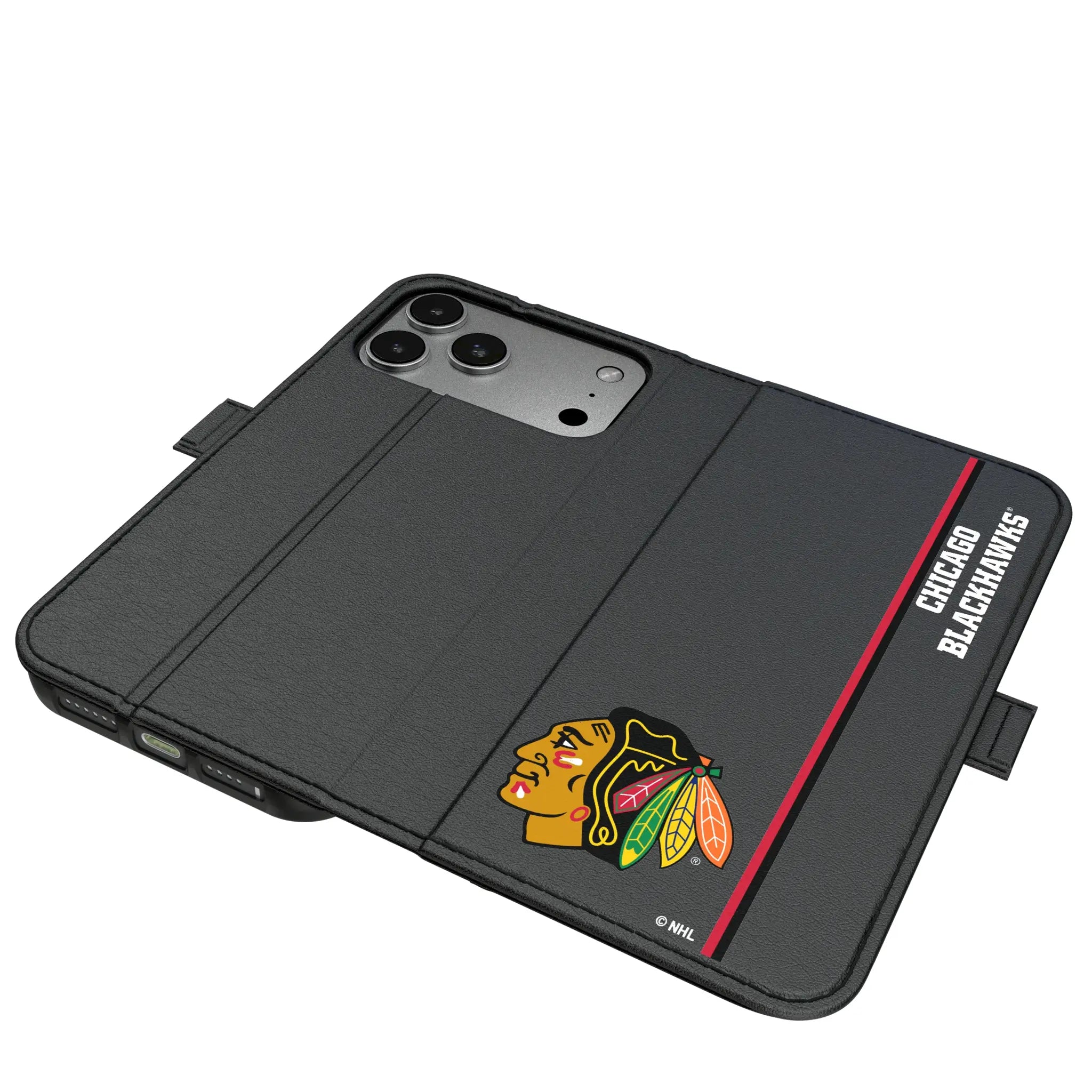 Chicago Blackhawks Sidebar iPhone Folio Phone Case for Apple iPhone#Device_iPhone 17 Pro Max
