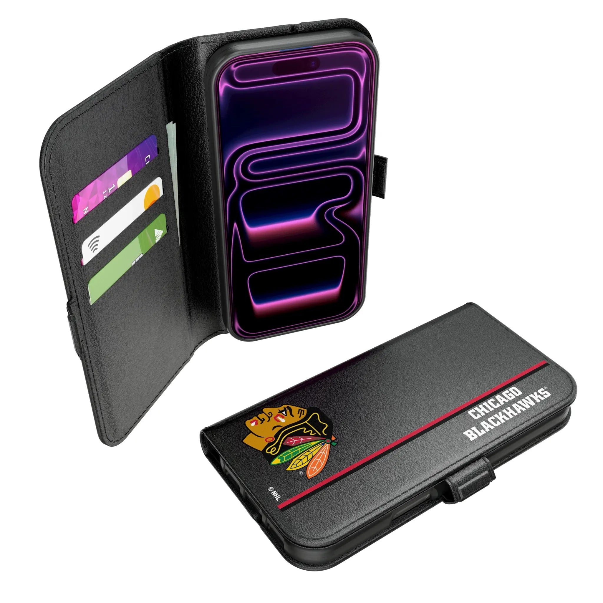 Chicago Blackhawks Sidebar iPhone Folio Phone Case for Apple iPhone#Device_iPhone 17 Pro