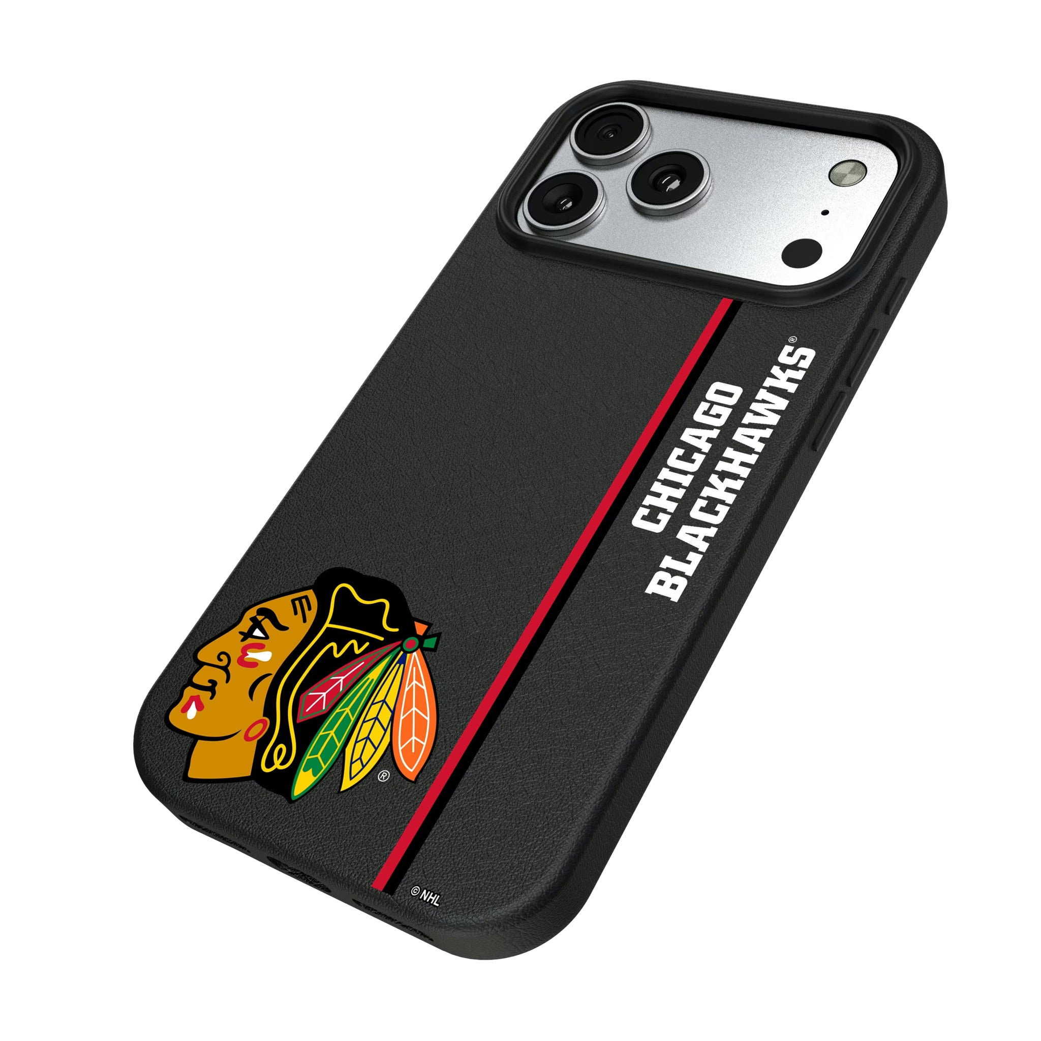 Chicago Blackhawks Sidebar iPhone MagSafe Compatible Phone Case for Apple iPhone - Isometric View#Device_iPhone 17 Pro Max