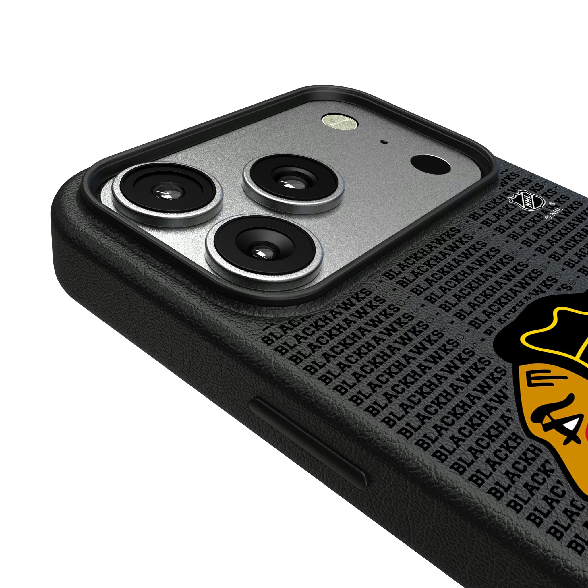Chicago Blackhawks Text Backdrop iPhone MagSafe Compatible Phone Case for Apple iPhone - Detail#Device_iPhone 17 Pro