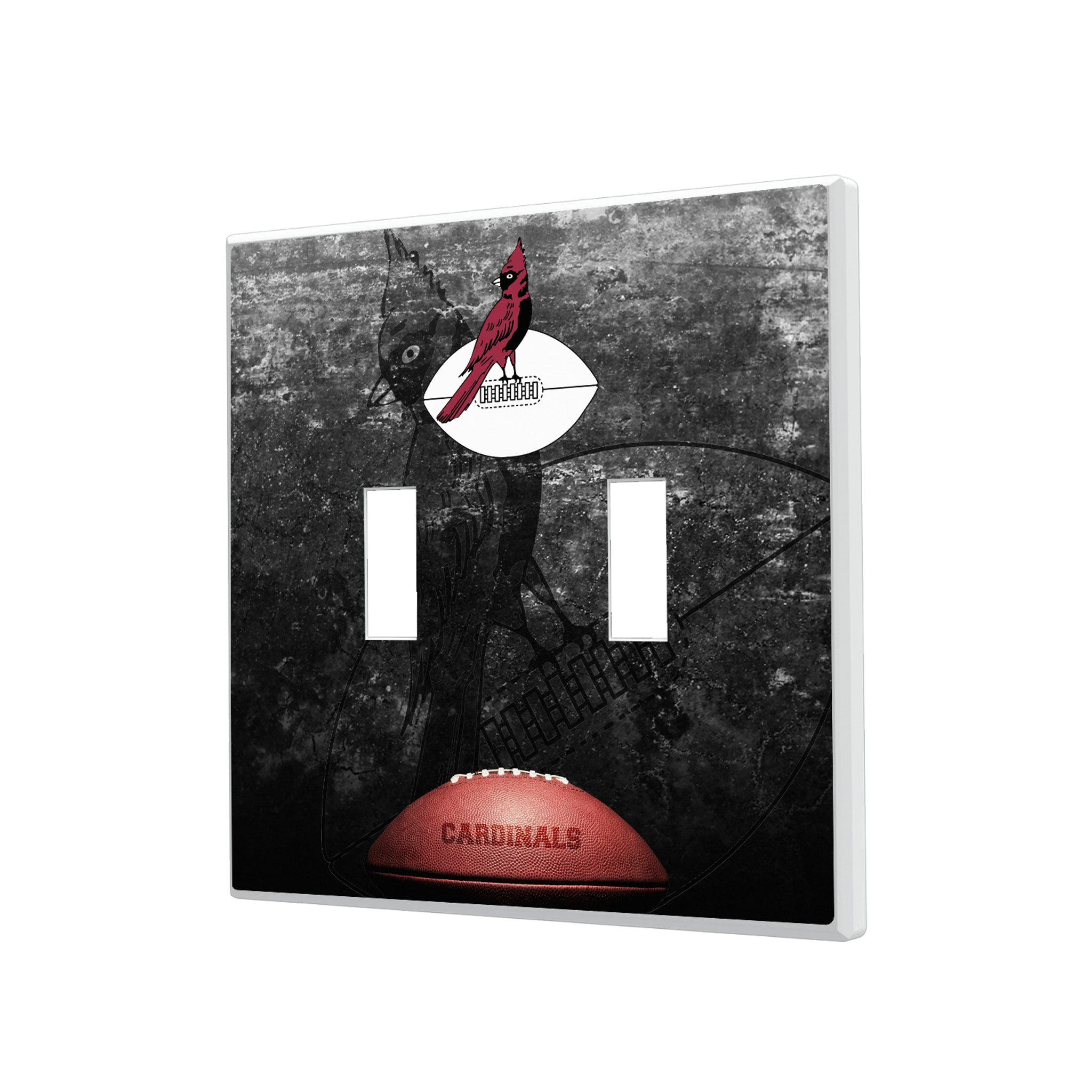 Chicago Cardinals 1947-1959 Historic Collection Legendary Hidden-Screw Light Switch Plate#Style_Double Toggle