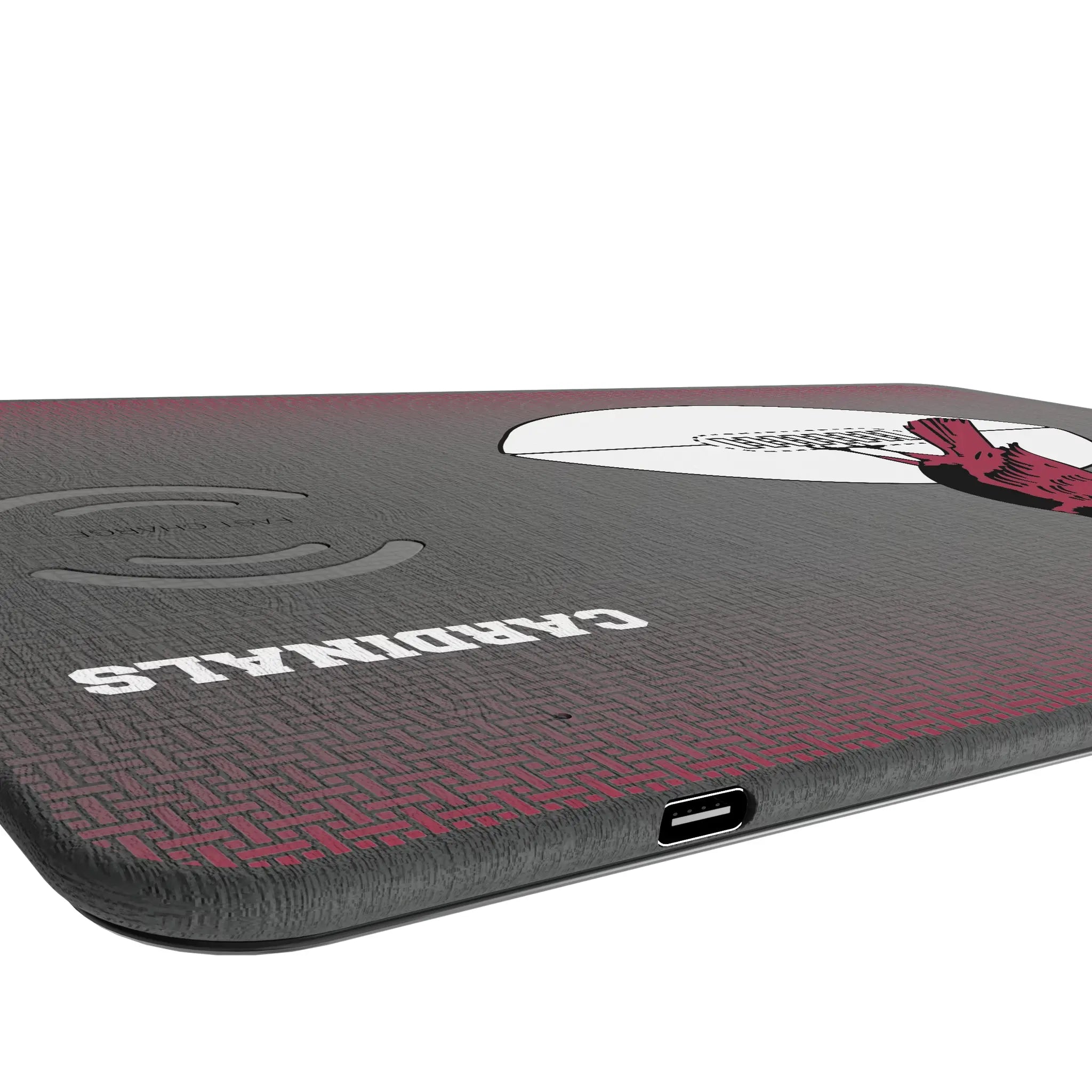 Chicago Cardinals 1947-1959 Historic Collection Linen 15-Watt Wireless Charger and Mouse Pad