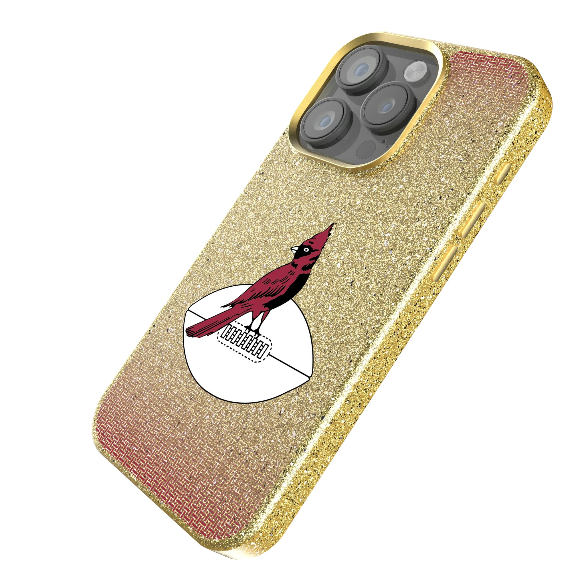 Chicago Cardinals 1947-1959 Historic Collection Linen iPhone Bling Phone Case for Apple iPhone - Isometric View