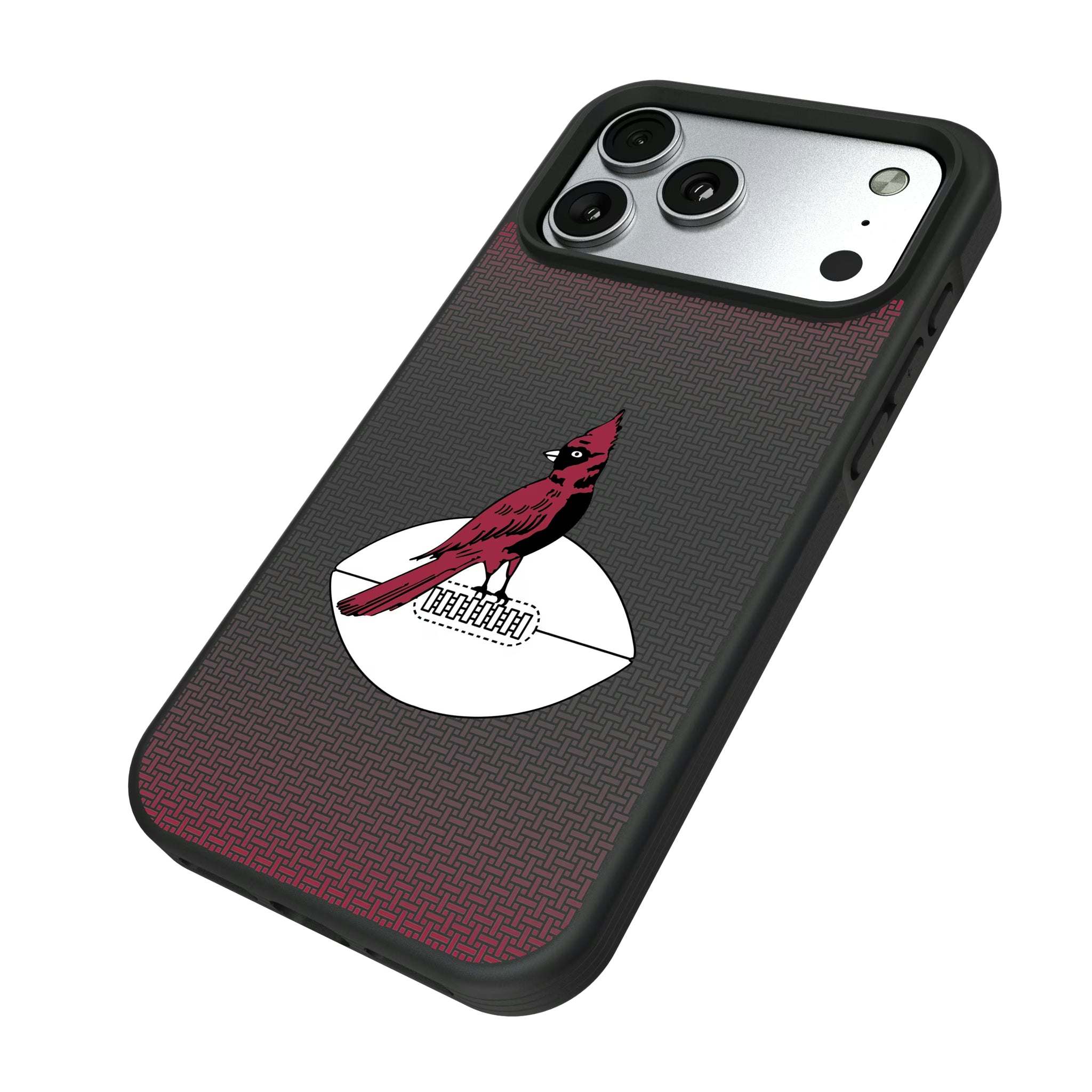 Chicago Cardinals 1947-1959 Historic Collection Linen iPhone Bump Phone Case for Apple iPhone - Isometric View#Device_iPhone 17 Pro Max