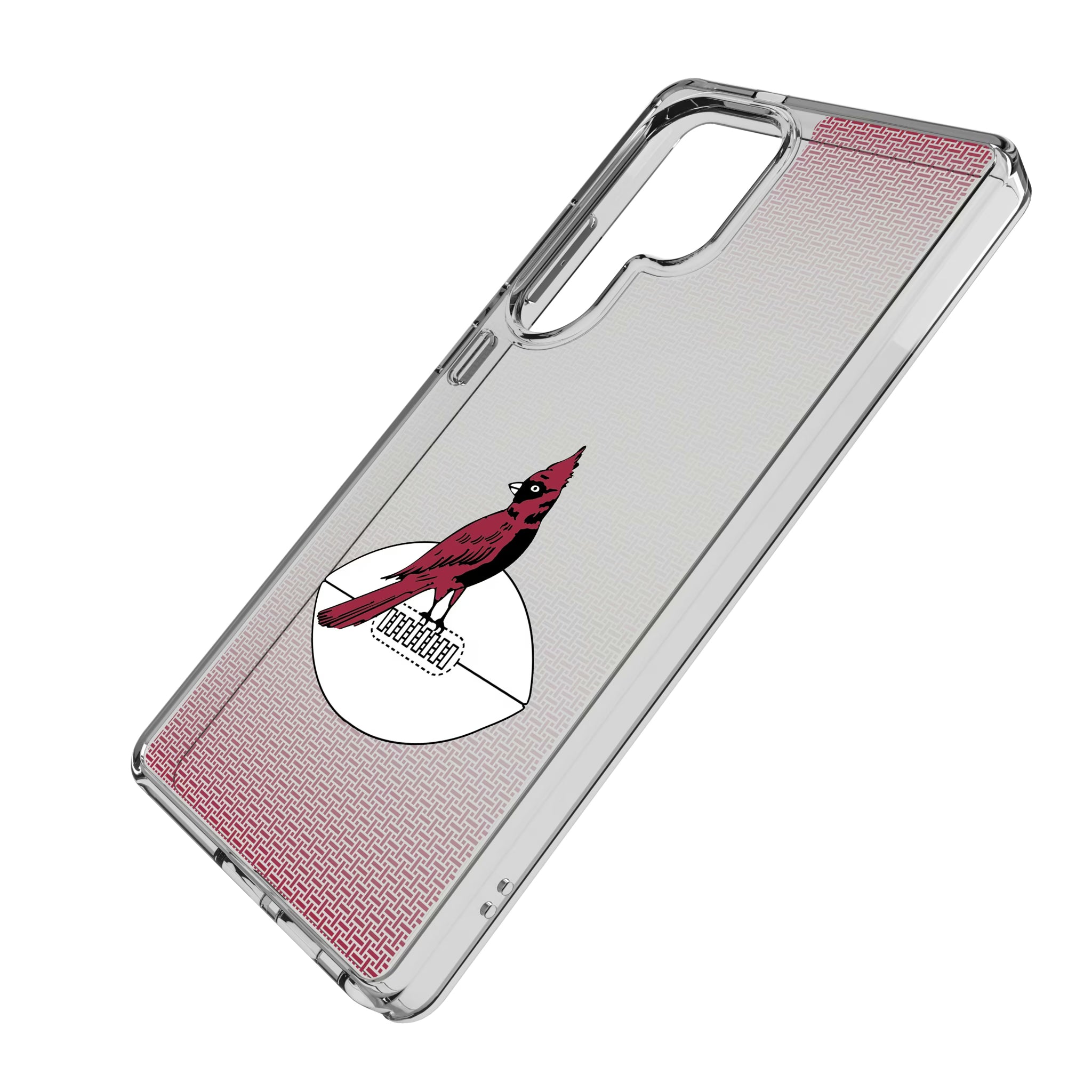 Chicago Cardinals 1947-1959 Historic Collection Linen Galaxy Clear Phone Case for Samsung Galaxy - Isometric View