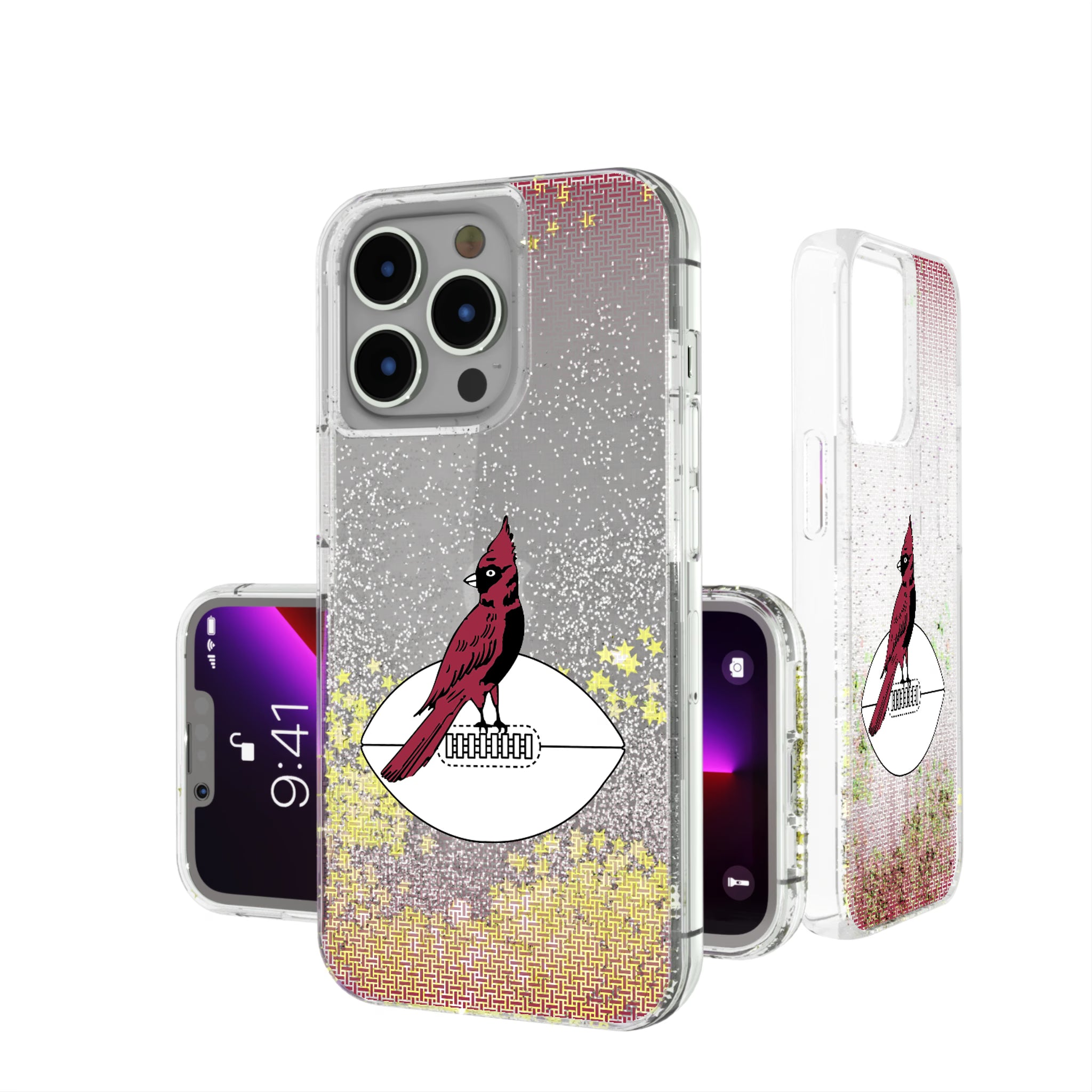 Chicago Cardinals 1947-1959 Historic Collection Linen iPhone Glitter Phone Case for Apple iPhone