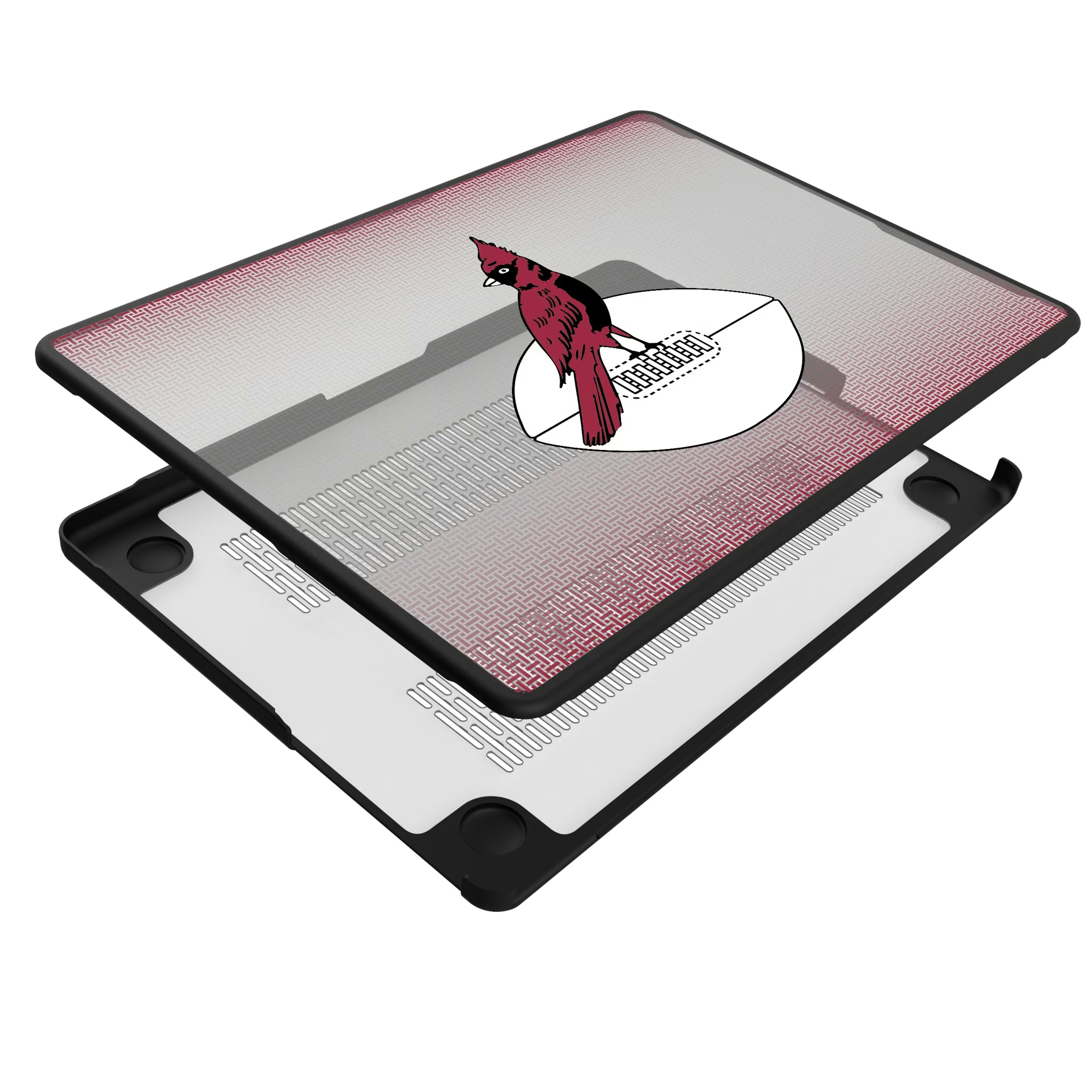 Chicago Cardinals 1947-1959 Historic Collection Linen MacBook Laptop Case for Apple MacBook - Isometric View#Device_MacBook Pro (14-inch, 2021) / MacBook Pro (14-inch, 2023) / MacBook Pro (14-inch, 2024)