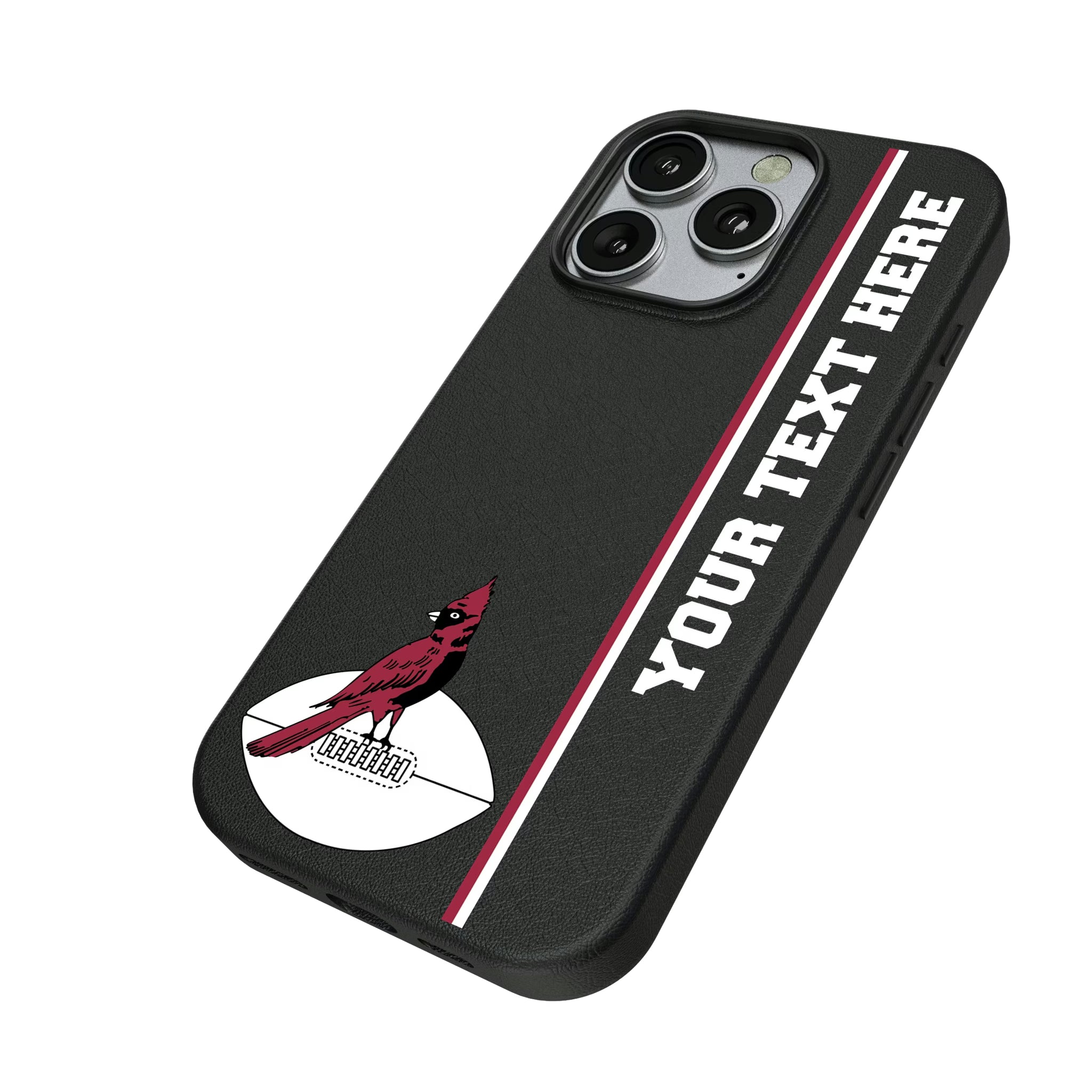 Chicago Cardinals 1947-1959 Historic Collection Personalized Sidebard iPhone MagSafe Compatible Phone Case for Apple iPhone - Isometric View