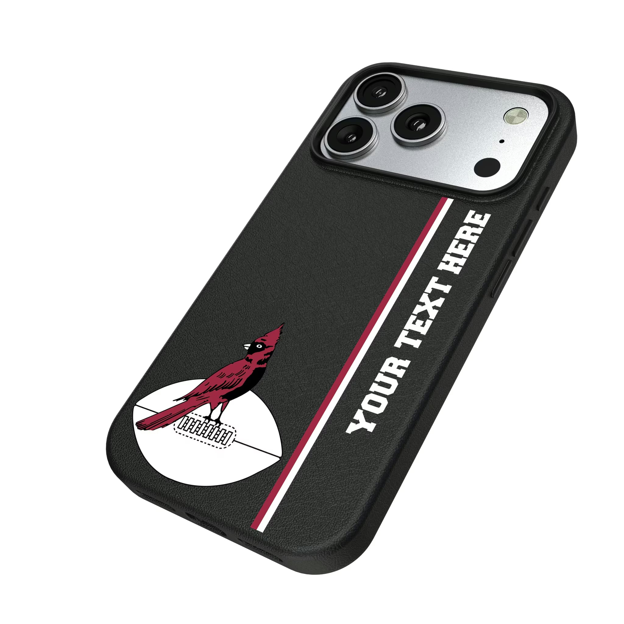 Chicago Cardinals 1947-1959 Historic Collection Personalized Sidebard iPhone MagSafe Compatible Phone Case for Apple iPhone - Isometric View#Device_iPhone 17 Pro