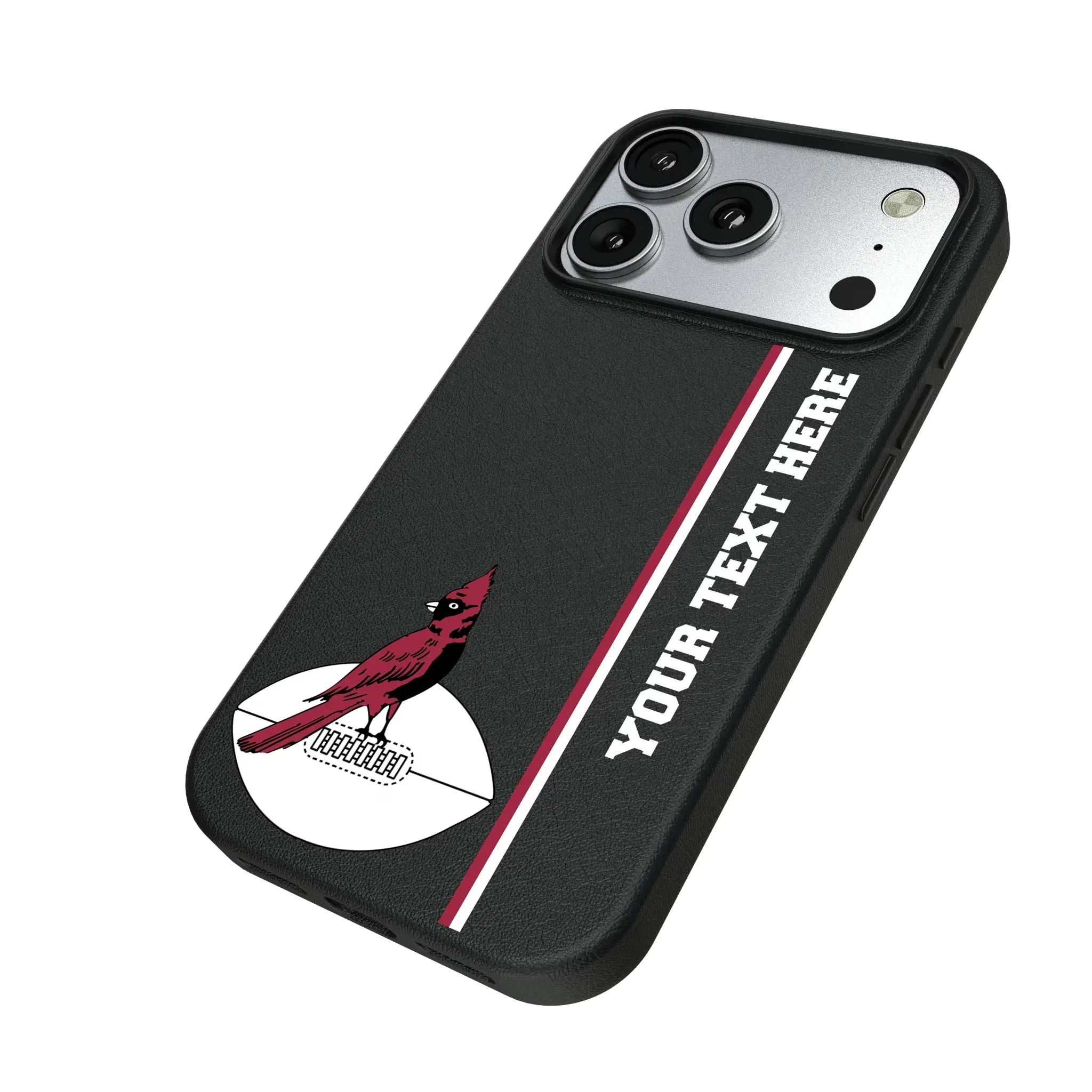 Chicago Cardinals 1947-1959 Historic Collection Personalized Sidebard iPhone MagSafe Compatible Phone Case for Apple iPhone - Isometric View#Device_iPhone 17 Pro