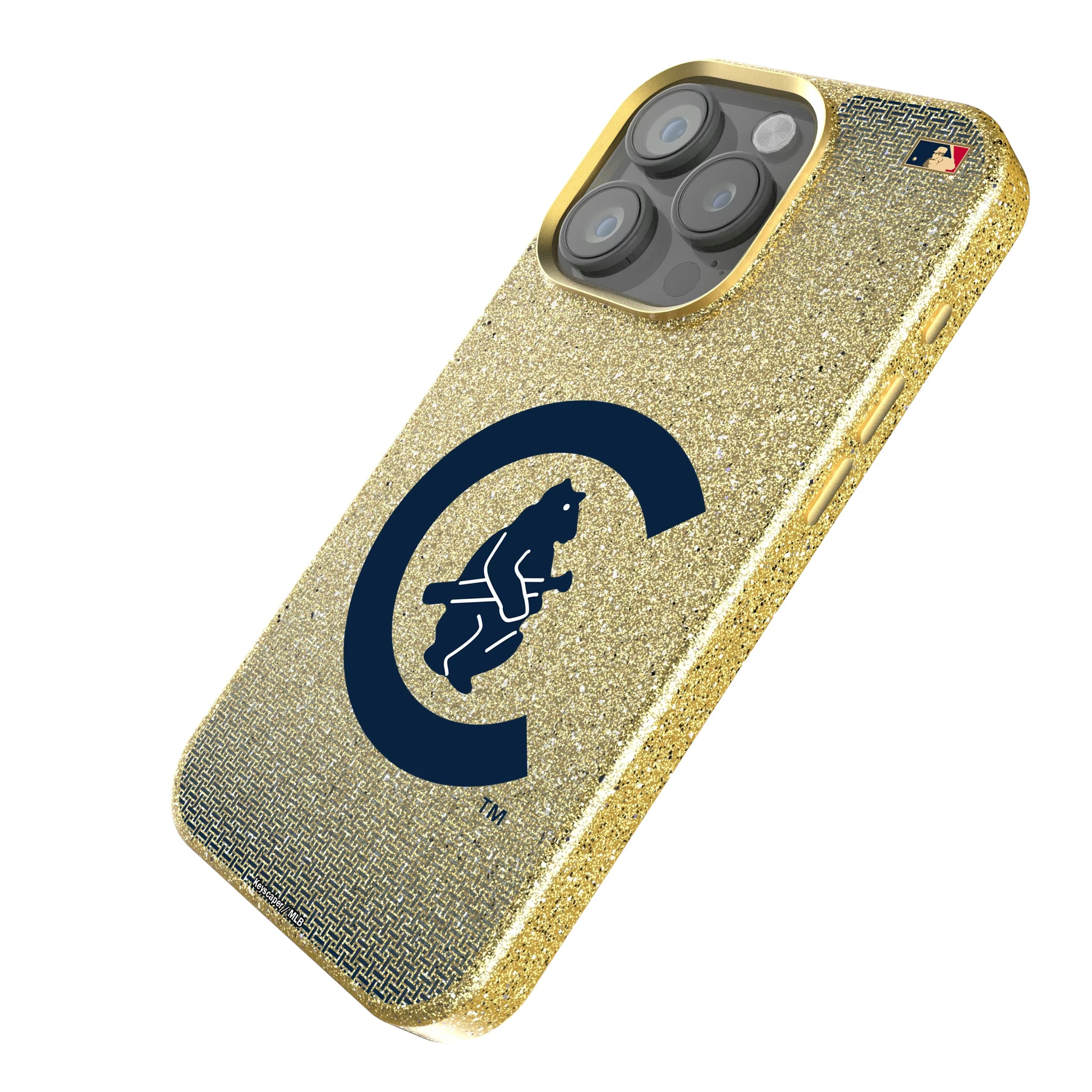 Chicago Cubs 1911-1912 - Cooperstown Collection Linen iPhone Bling Phone Case for Apple iPhone - Isometric View