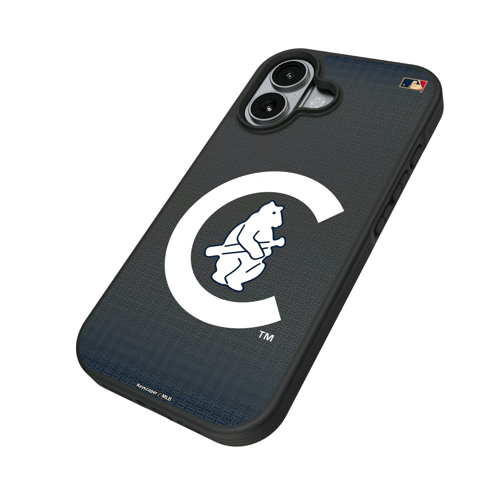 Chicago Cubs 1911-1912 - Cooperstown Collection Linen iPhone Bump Phone Case for Apple iPhone - Isometric View#Device_iPhone 17