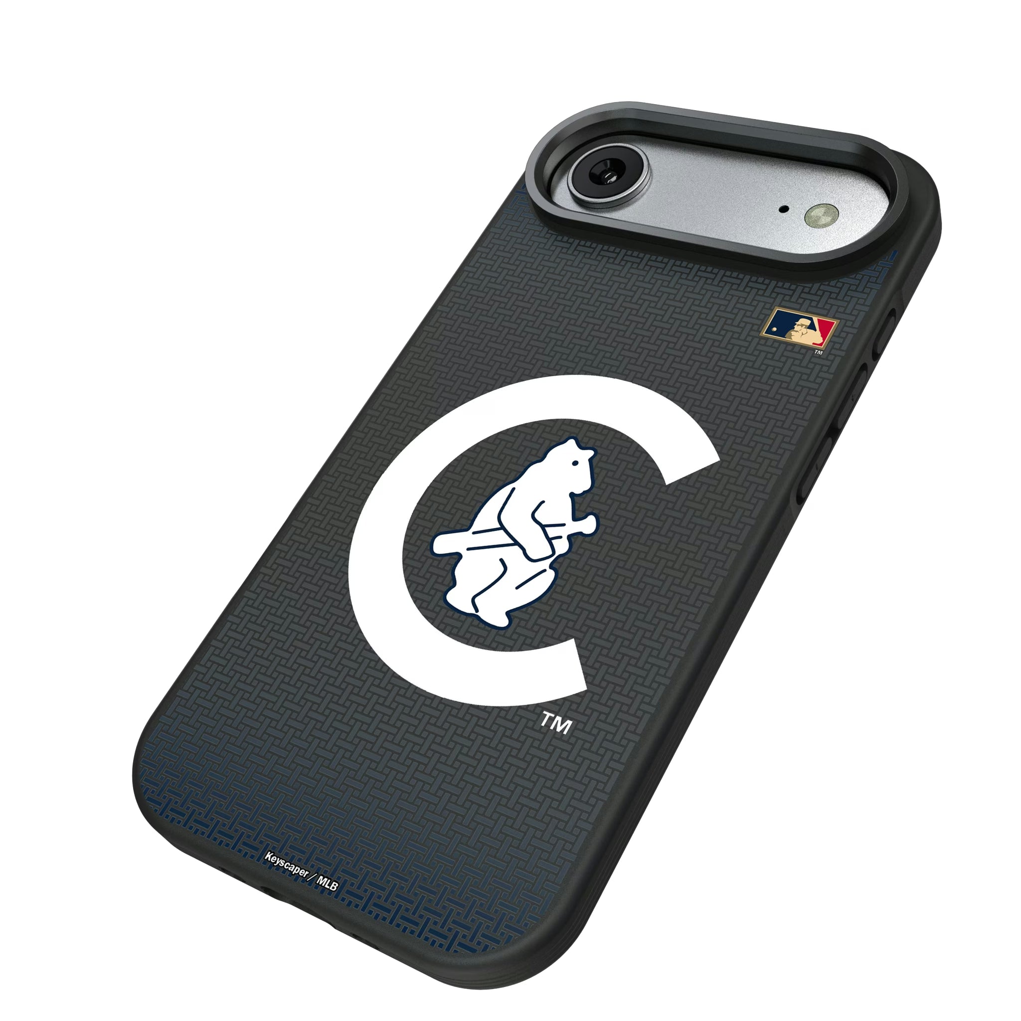 Chicago Cubs 1911-1912 - Cooperstown Collection Linen iPhone Bump Phone Case for Apple iPhone - Isometric View#Device_iPhone Air