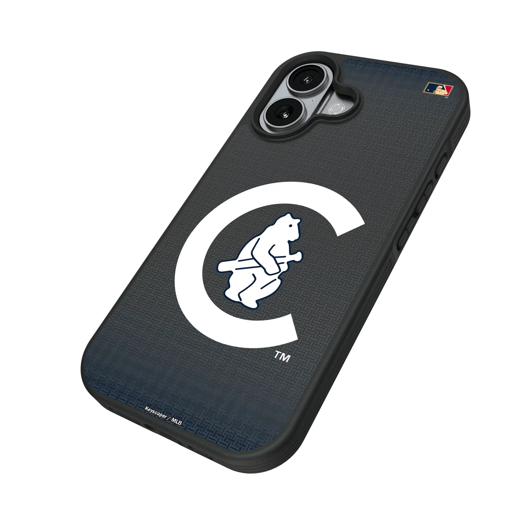 Chicago Cubs 1911-1912 - Cooperstown Collection Linen iPhone Bump Phone Case for Apple iPhone - Isometric View#Device_iPhone 17