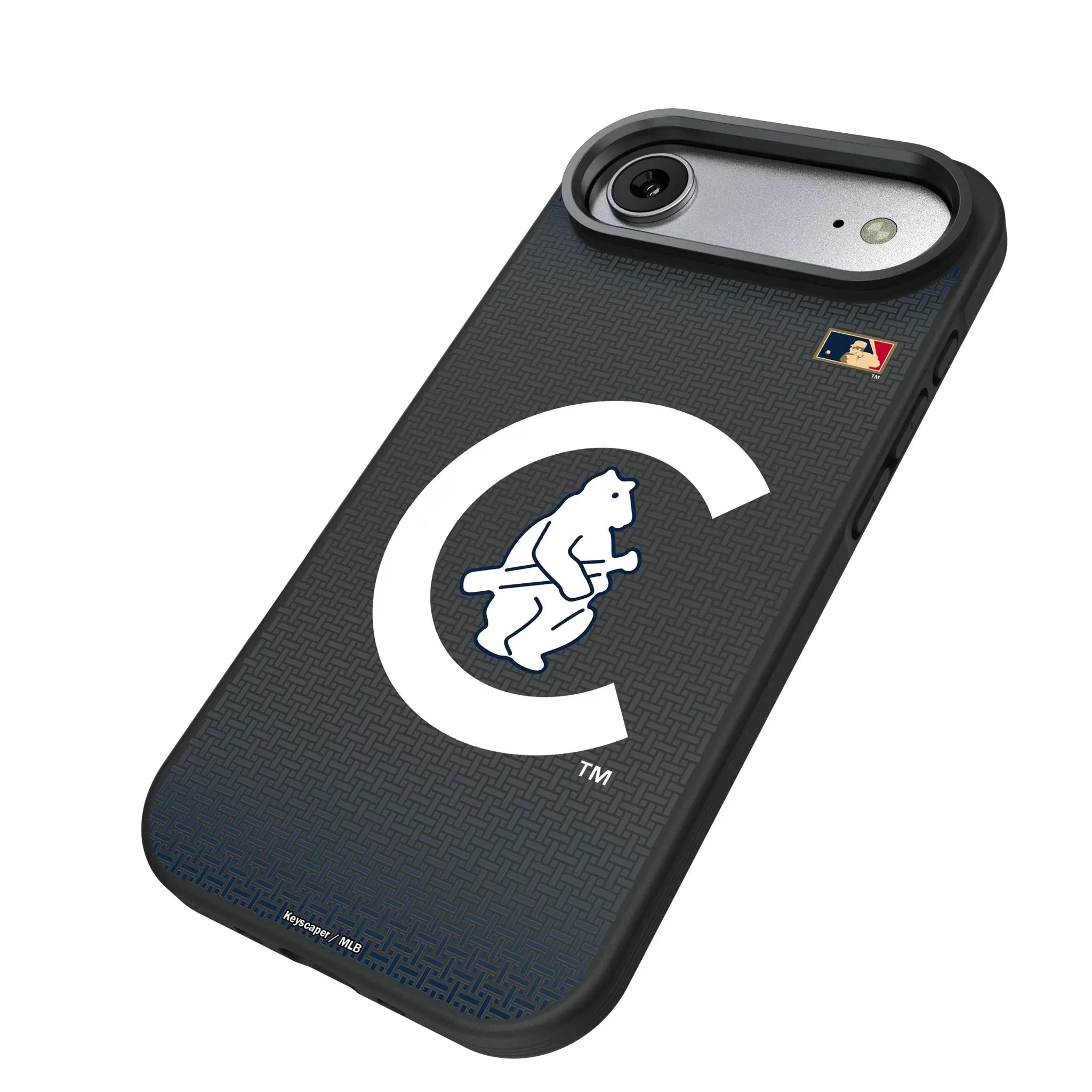 Chicago Cubs 1911-1912 - Cooperstown Collection Linen iPhone Bump Phone Case for Apple iPhone - Isometric View#Device_iPhone Air