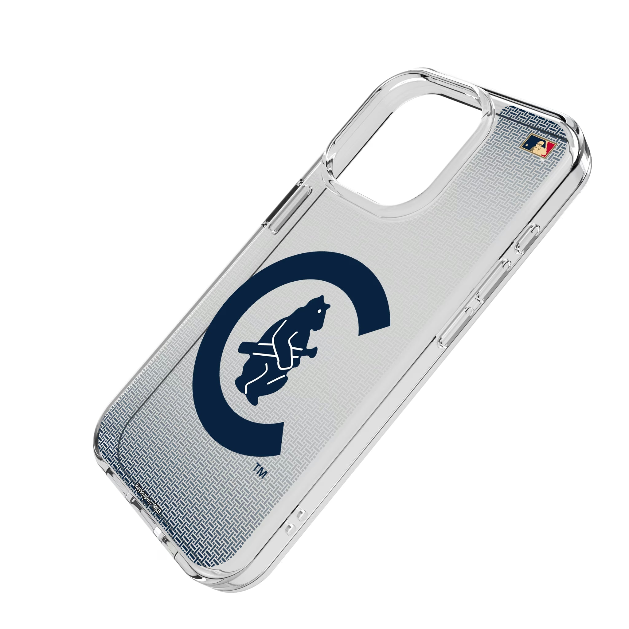 Chicago Cubs 1911-1912 - Cooperstown Collection Linen iPhone Clear Phone Case for Apple iPhone - Isometric View