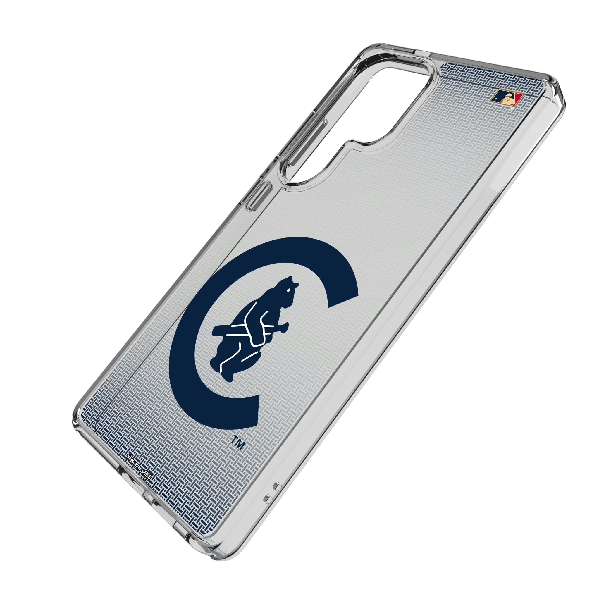 Chicago Cubs 1911-1912 - Cooperstown Collection Linen Galaxy Clear Phone Case for Samsung Galaxy - Isometric View