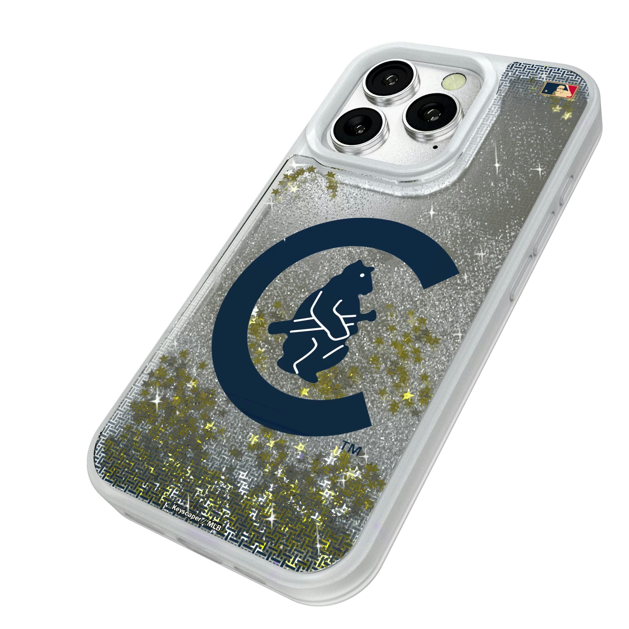 Chicago Cubs 1911-1912 - Cooperstown Collection Linen iPhone Glitter Phone Case for Apple iPhone - Isometric View#Device_iPhone 16 Pro