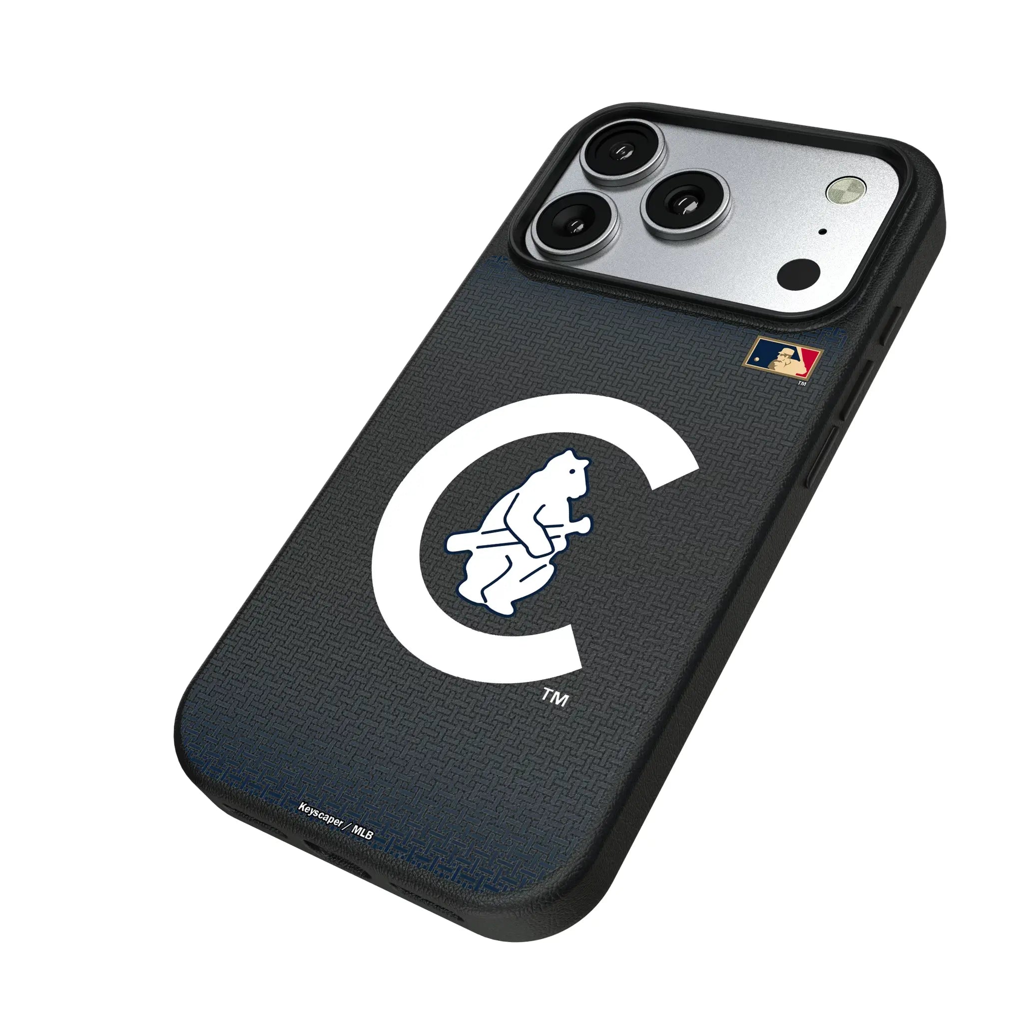 Chicago Cubs 1911-1912 - Cooperstown Collection Linen iPhone MagSafe Compatible Phone Case for Apple iPhone - Isometric View#Device_iPhone 17 Pro
