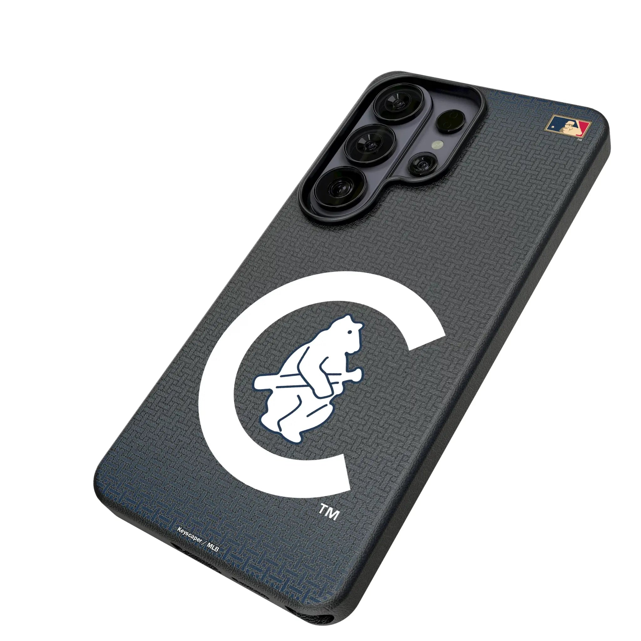 Chicago Cubs 1911-1912 - Cooperstown Collection Linen Galaxy MagSafe Compatible Phone Case for Samsung Galaxy - Isometric View#Device_Galaxy S26 Ultra