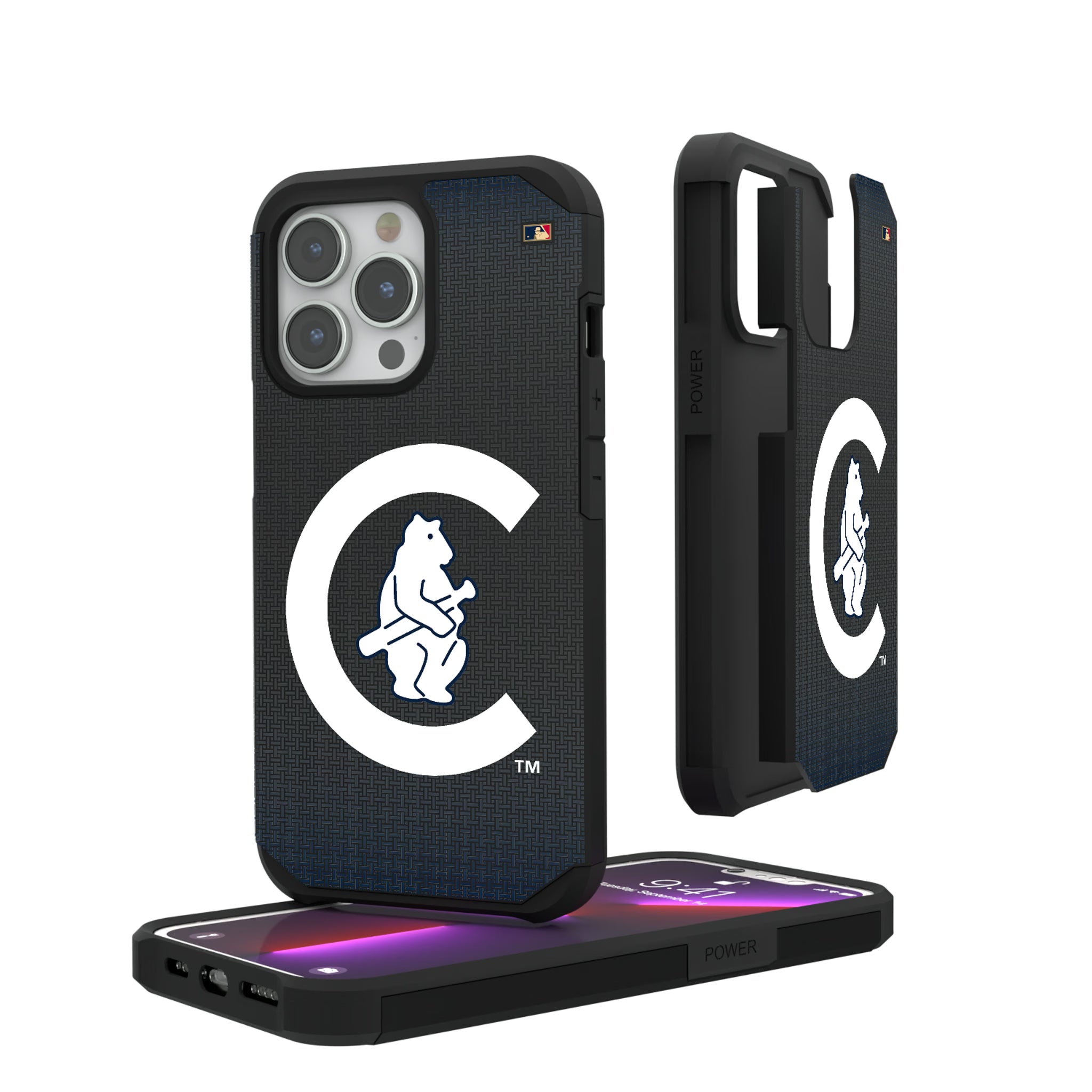 Chicago Cubs 1911-1912 - Cooperstown Collection Linen iPhone Rugged Phone Case for Apple iPhone#Device_iPhone 13 Pro