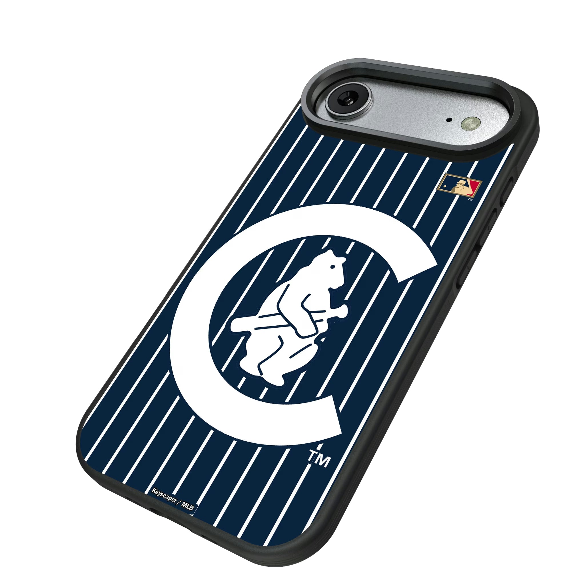 Chicago Cubs 1911-1912 - Cooperstown Collection Pinstripe iPhone Bump Phone Case for Apple iPhone - Isometric View#Device_iPhone Air