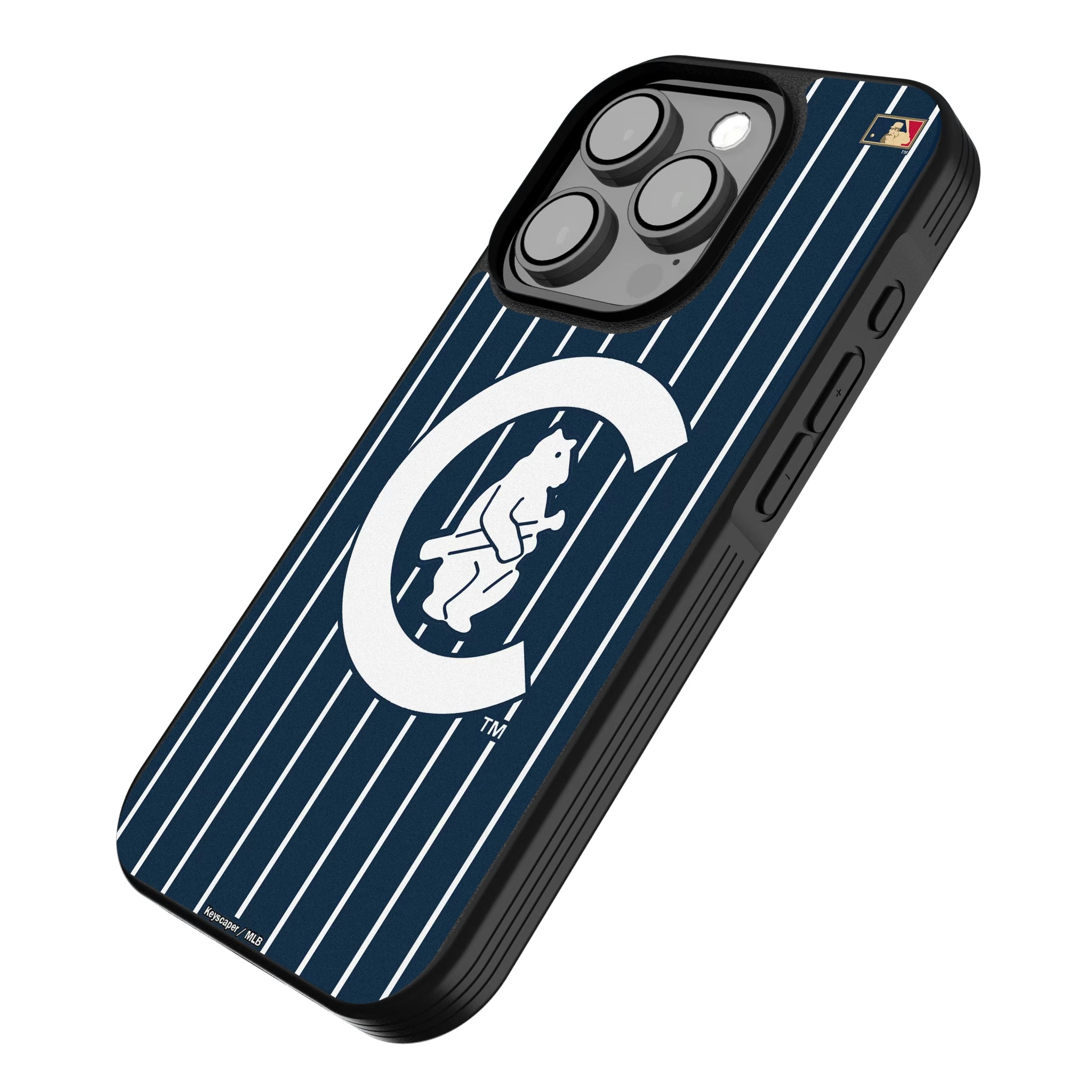 Chicago Cubs 1911-1912 - Cooperstown Collection Pinstripe iPhone Bump Phone Case for Apple iPhone - Isometric View