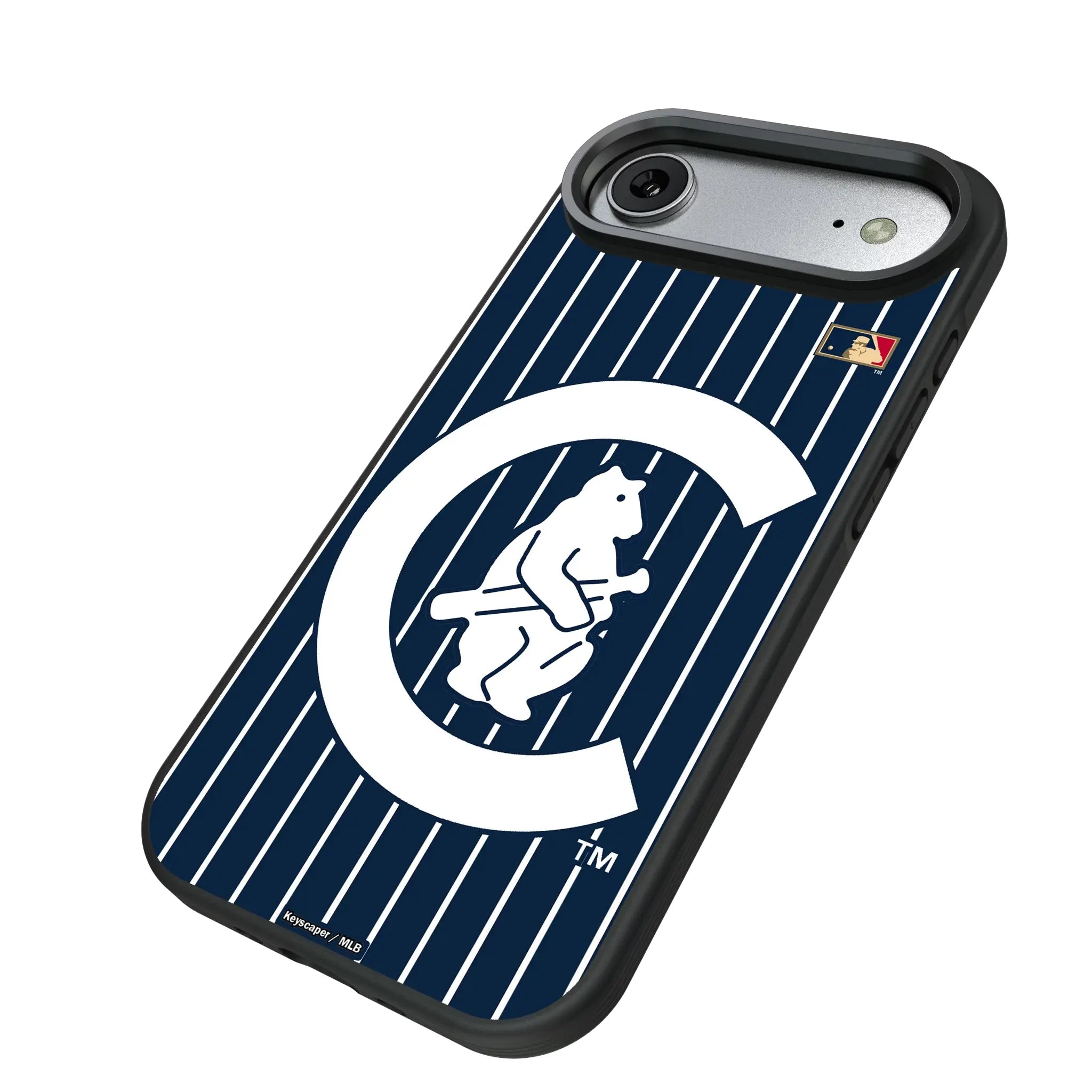 Chicago Cubs 1911-1912 - Cooperstown Collection Pinstripe iPhone Bump Phone Case for Apple iPhone - Isometric View#Device_iPhone Air