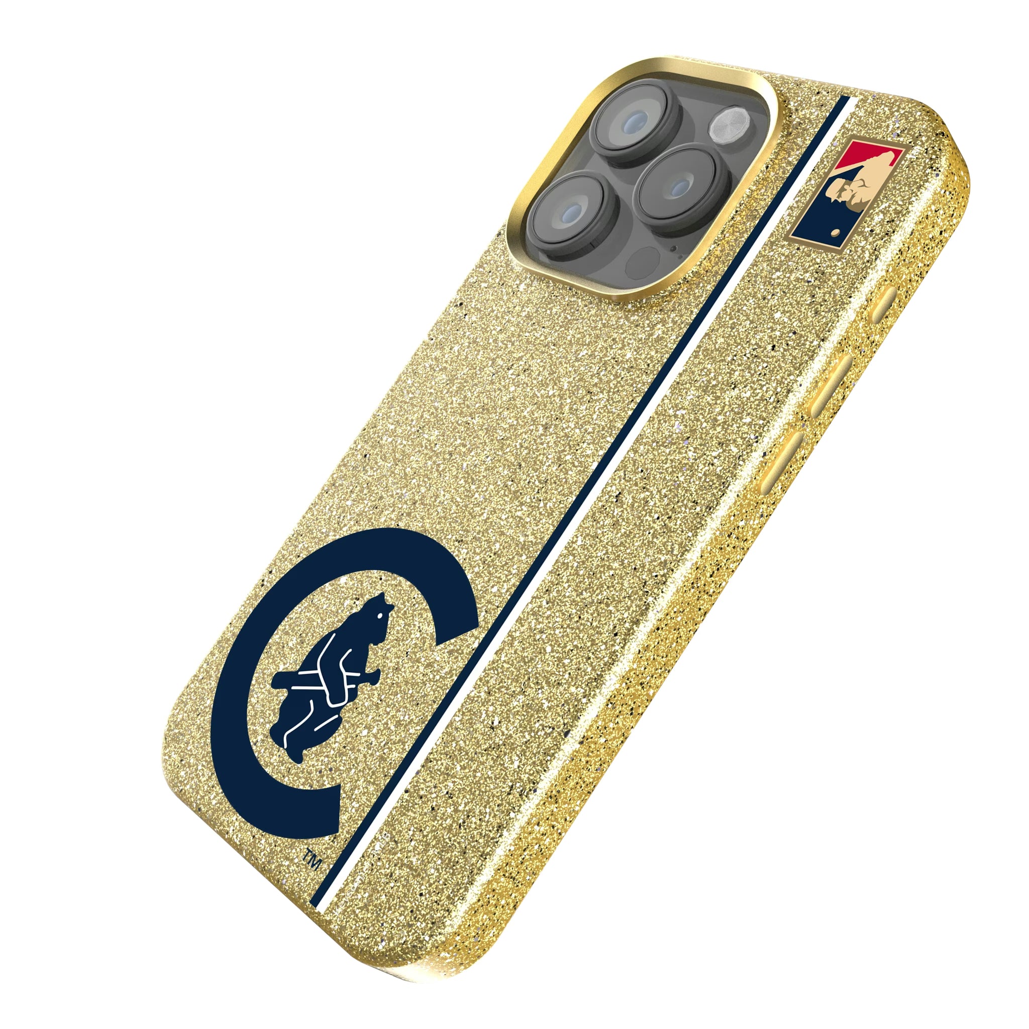 Chicago Cubs 1911-1912 - Cooperstown Collection Sidebar iPhone Bling Phone Case for Apple iPhone - Isometric View