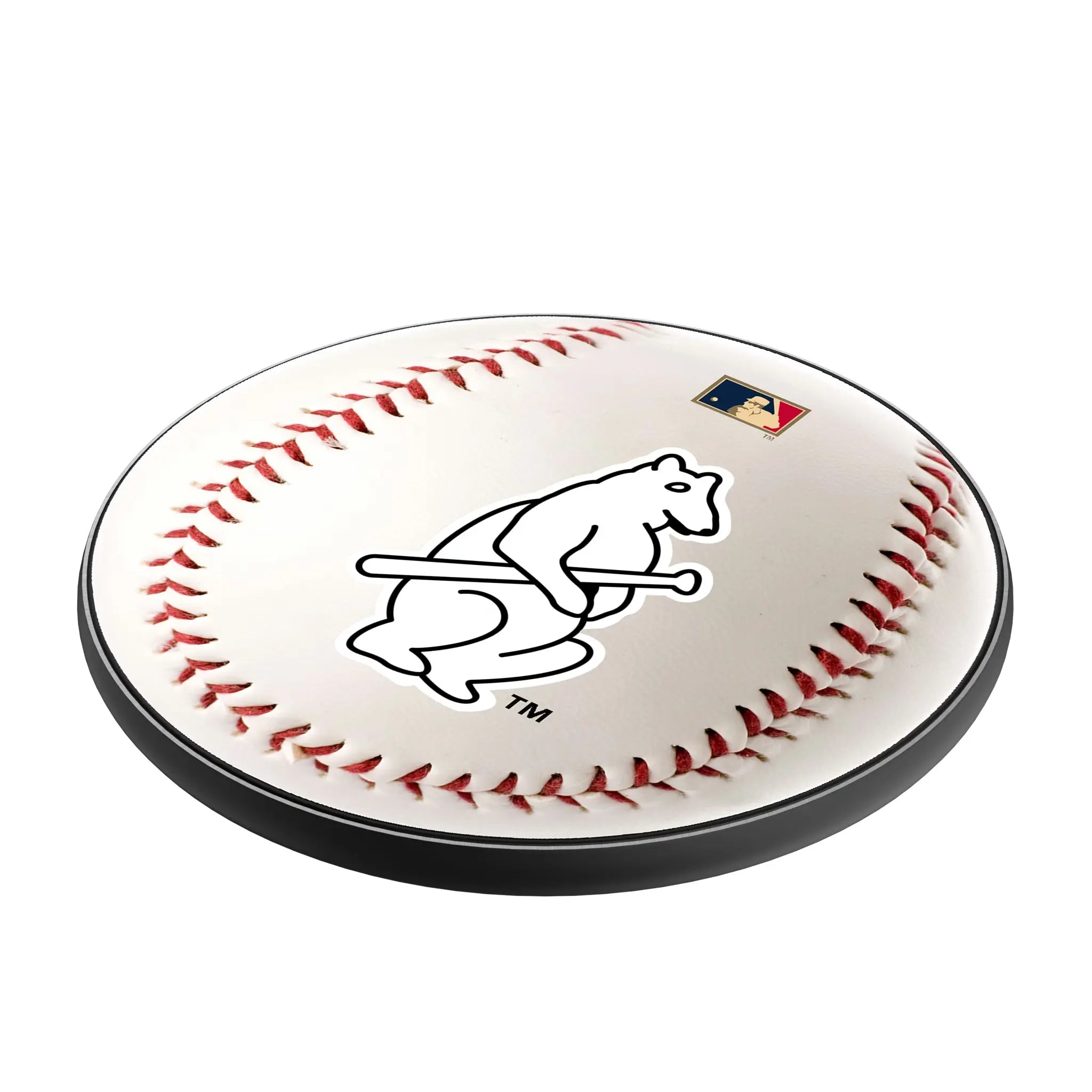 Chicago Cubs 1914 - Cooperstown Collection Baseball 15-Watt Wireless Charger - Isometric View
