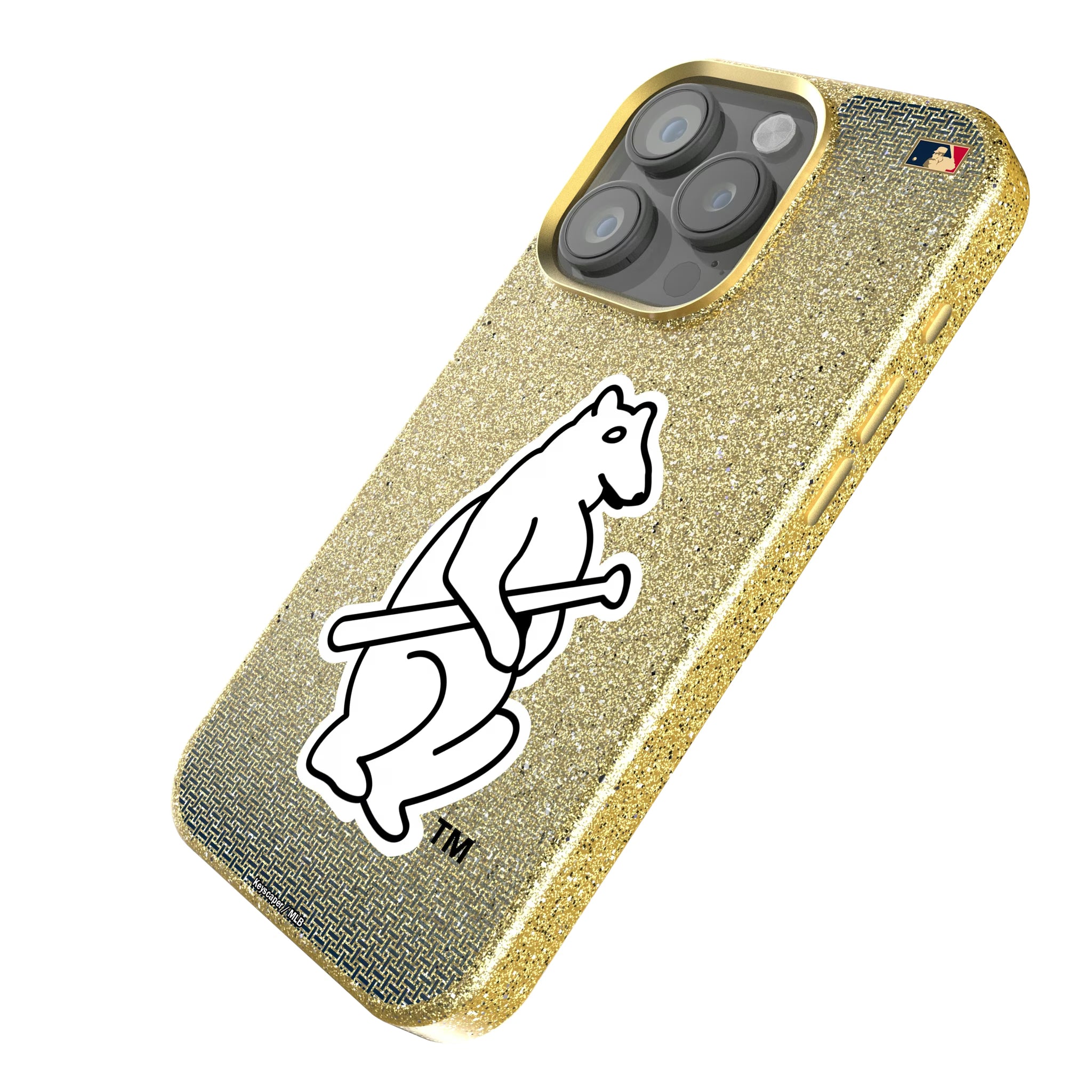 Chicago Cubs 1914 - Cooperstown Collection Linen iPhone Bling Phone Case for Apple iPhone - Isometric View
