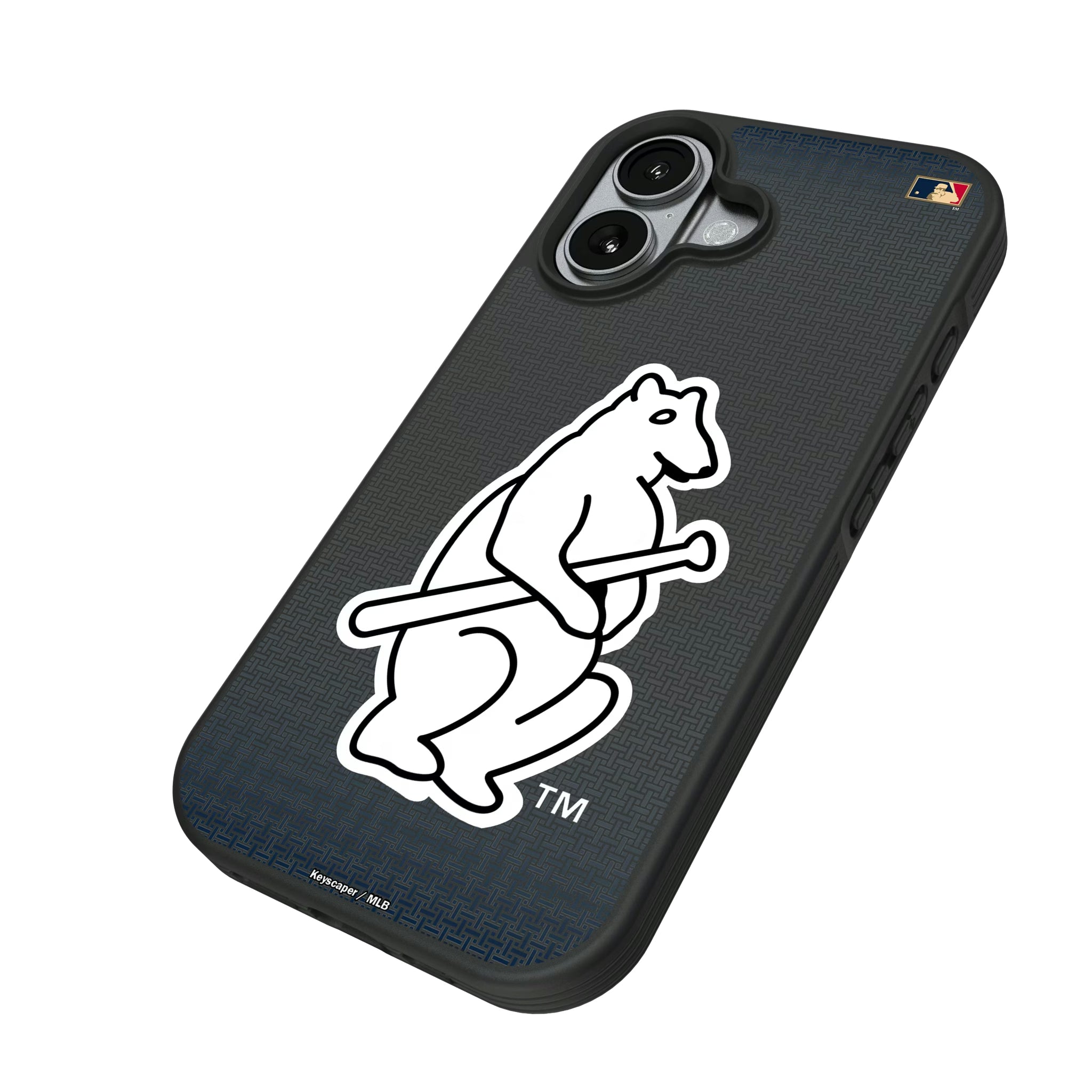 Chicago Cubs 1914 - Cooperstown Collection Linen iPhone Bump Phone Case for Apple iPhone - Isometric View#Device_iPhone 17