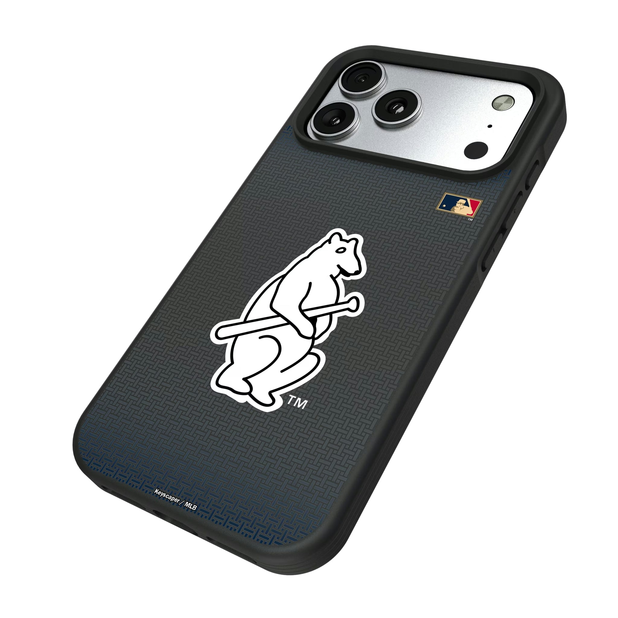 Chicago Cubs 1914 - Cooperstown Collection Linen iPhone Bump Phone Case for Apple iPhone - Isometric View#Device_iPhone 17 Pro Max