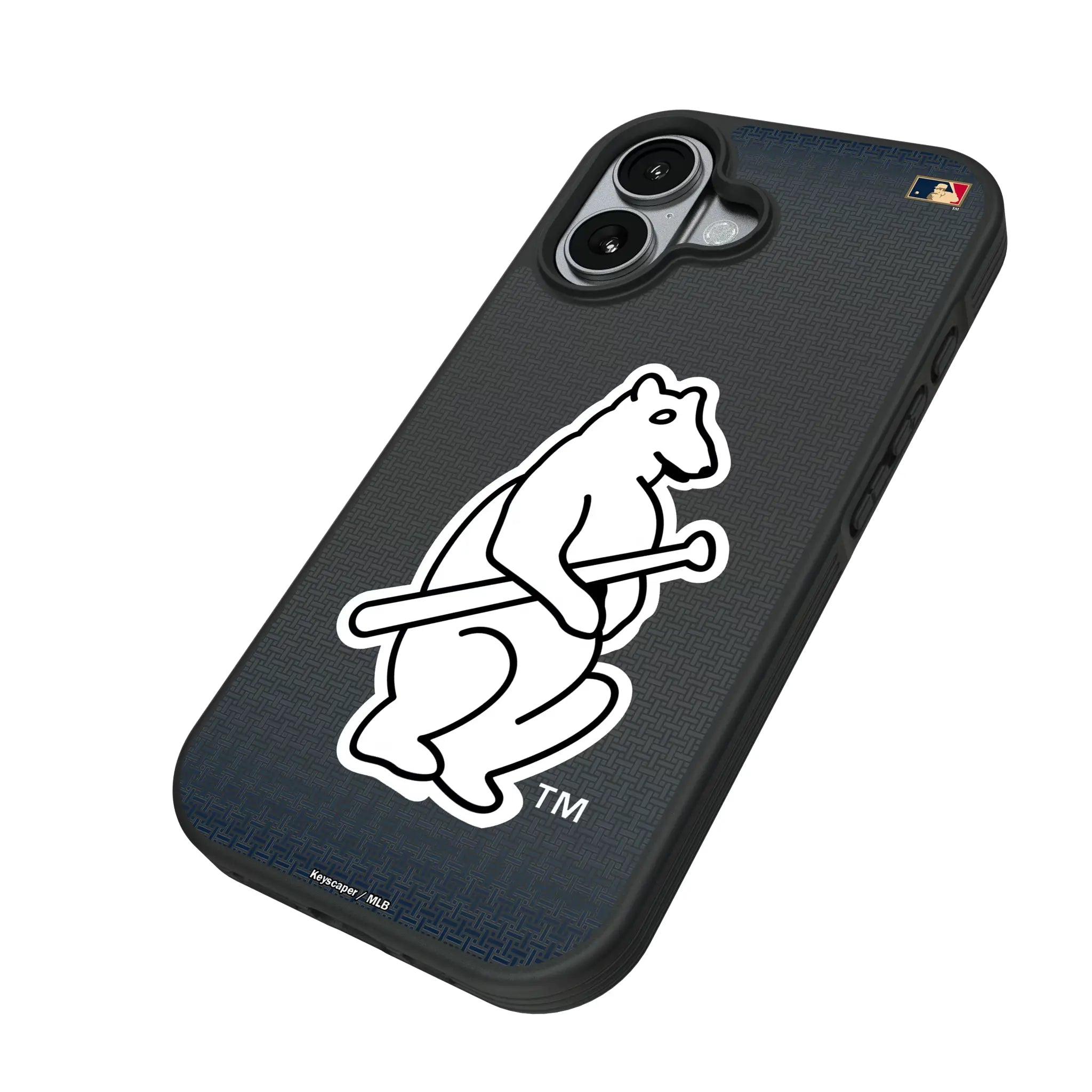 Chicago Cubs 1914 - Cooperstown Collection Linen iPhone Bump Phone Case for Apple iPhone - Isometric View#Device_iPhone 17