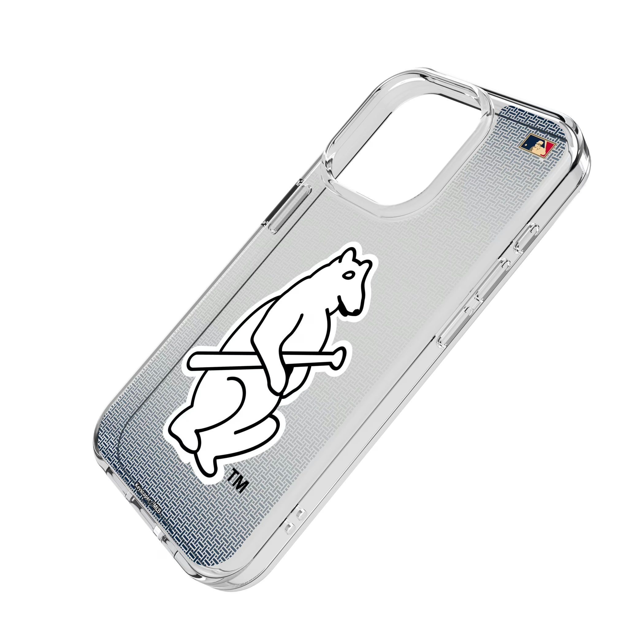 Chicago Cubs 1914 - Cooperstown Collection Linen iPhone Clear Phone Case for Apple iPhone - Isometric View