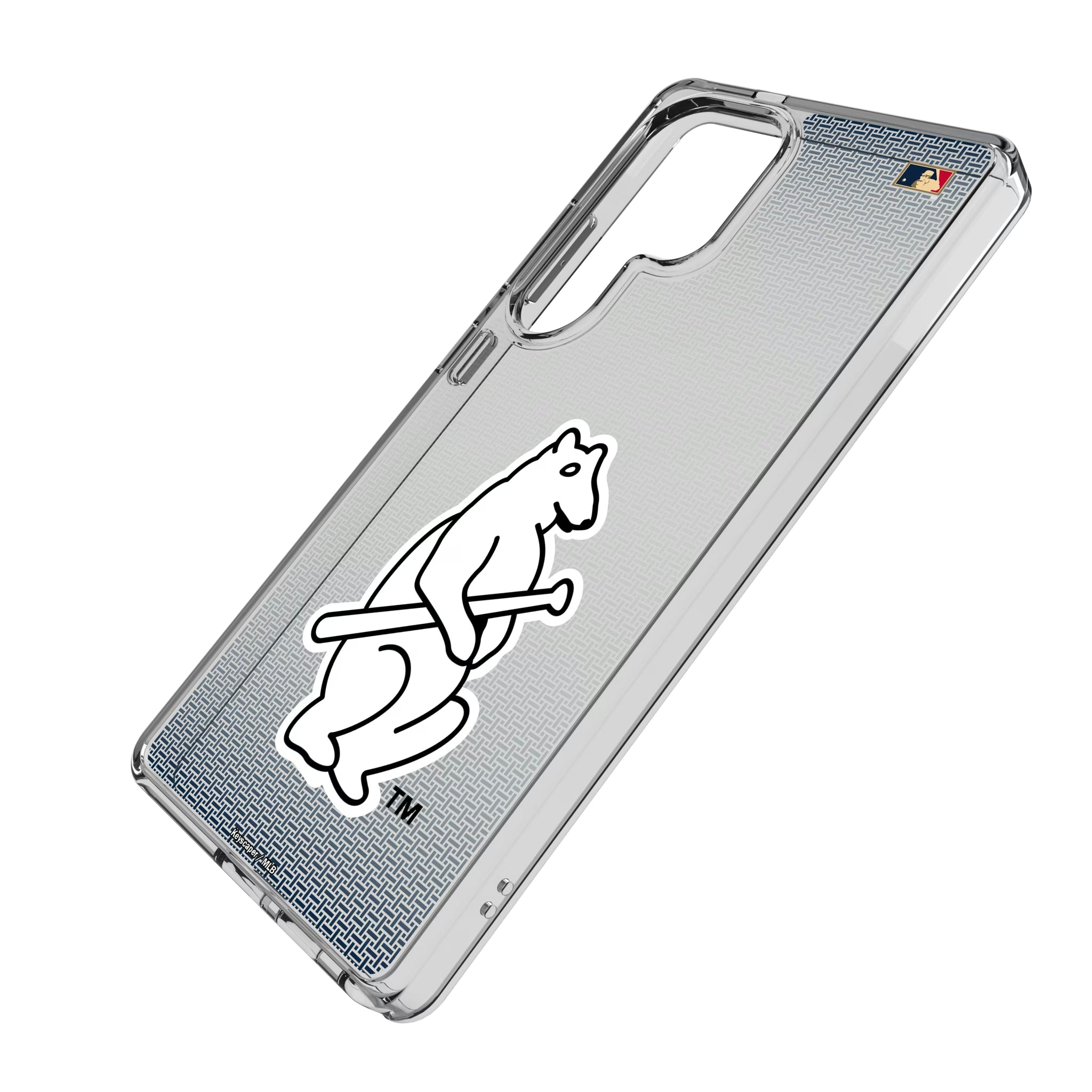 Chicago Cubs 1914 - Cooperstown Collection Linen Galaxy Clear Phone Case for Samsung Galaxy - Isometric View